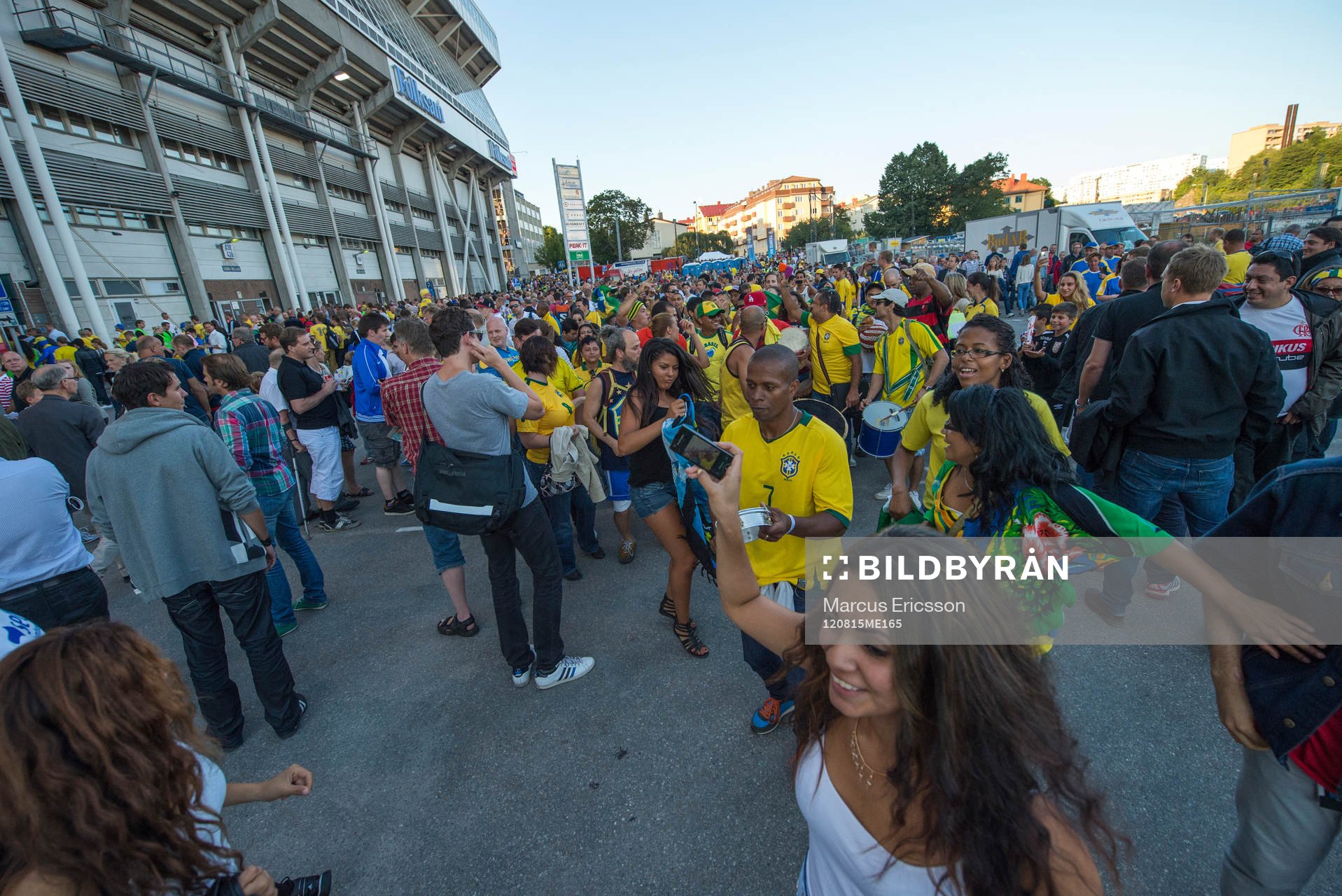 Fotboll, jubileumsmatch, Sverige - Brasilien