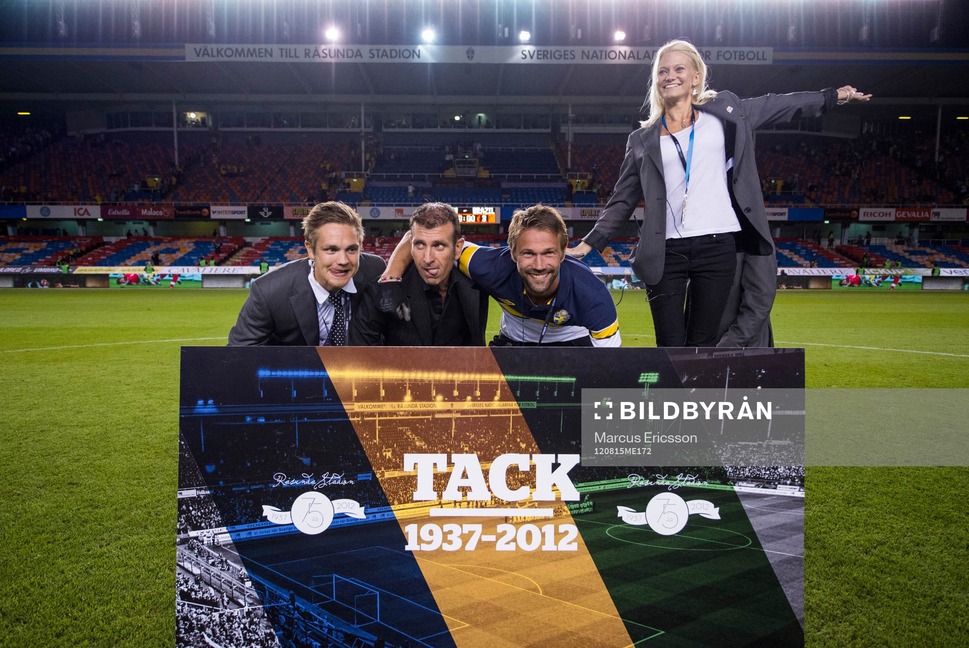 Fotboll, jubileumsmatch, Sverige - Brasilien
