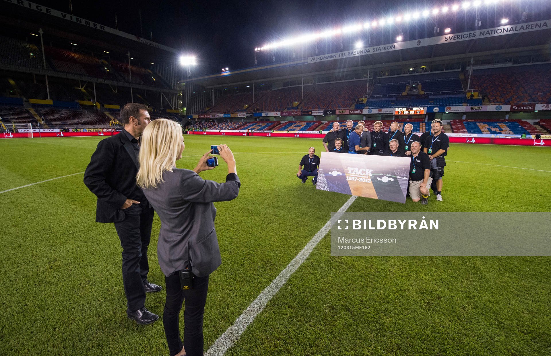 Fotboll, jubileumsmatch, Sverige - Brasilien