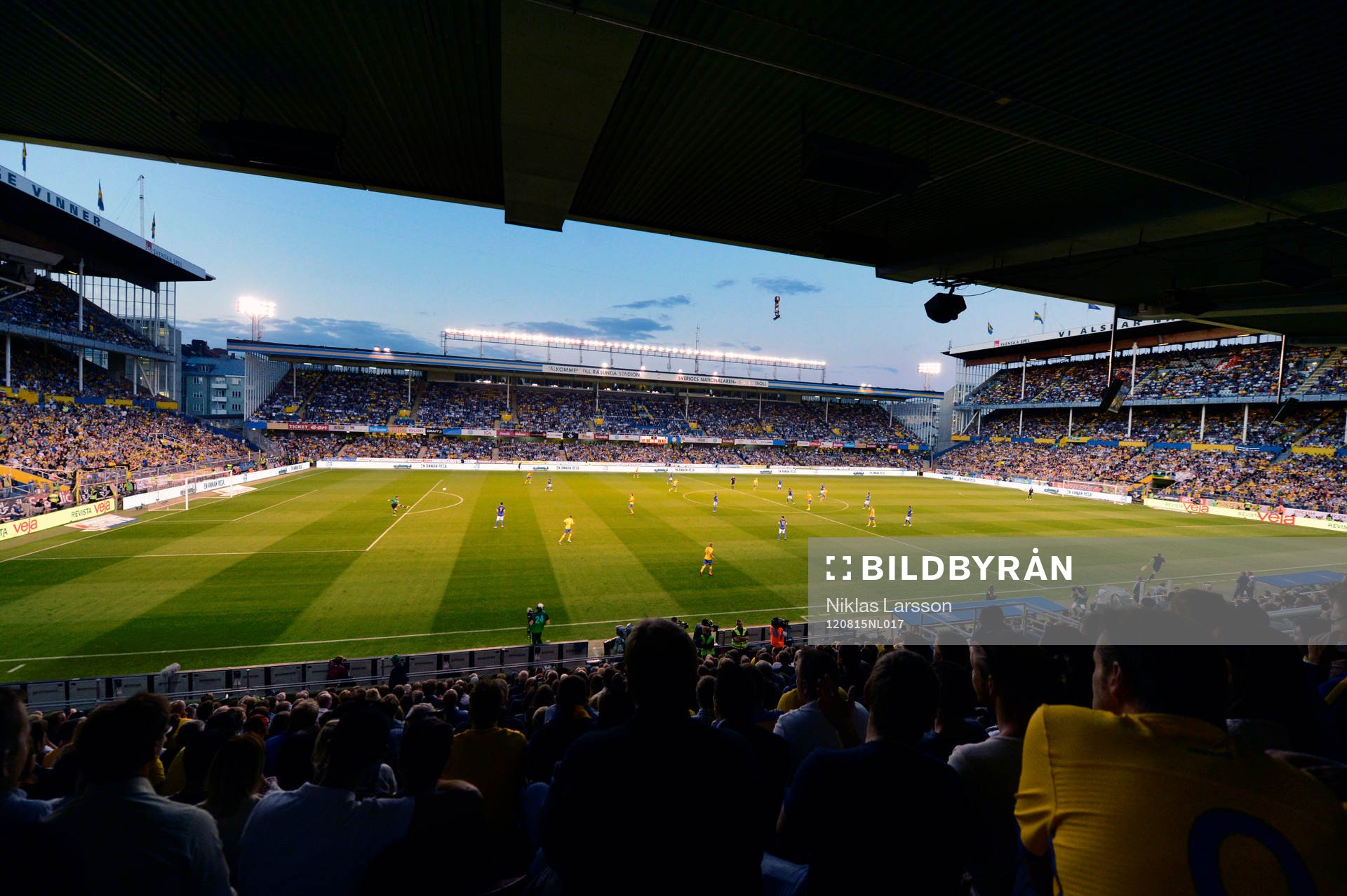 utsikt över Råsunda från läktaren