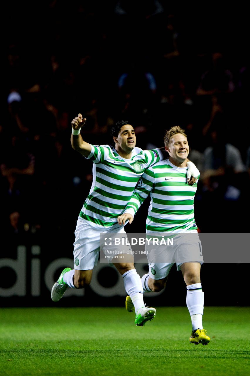  Beram Kayal, Kris Commons, jubel, Celtic, 1-0.