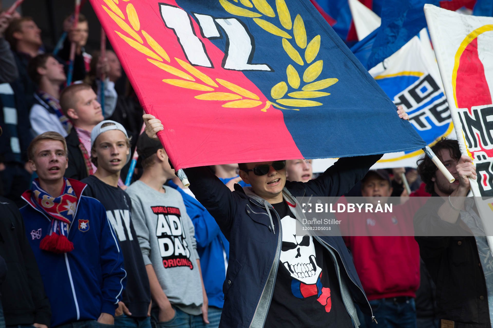 Örgrytes hejjarklack, flaggor, tifo
