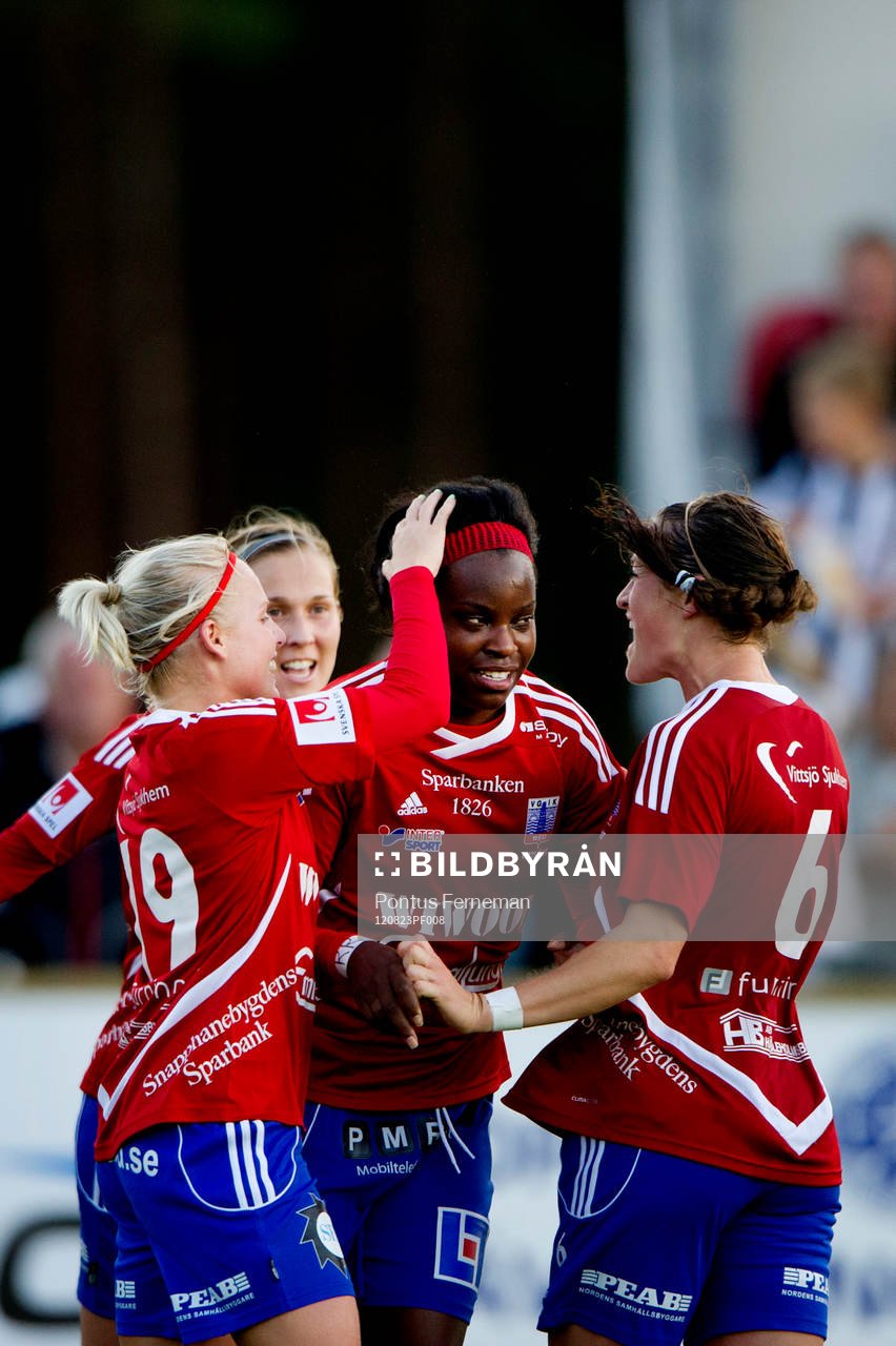  Danesha Adams, Vittsjö, jubel, 2-1, efter straff.