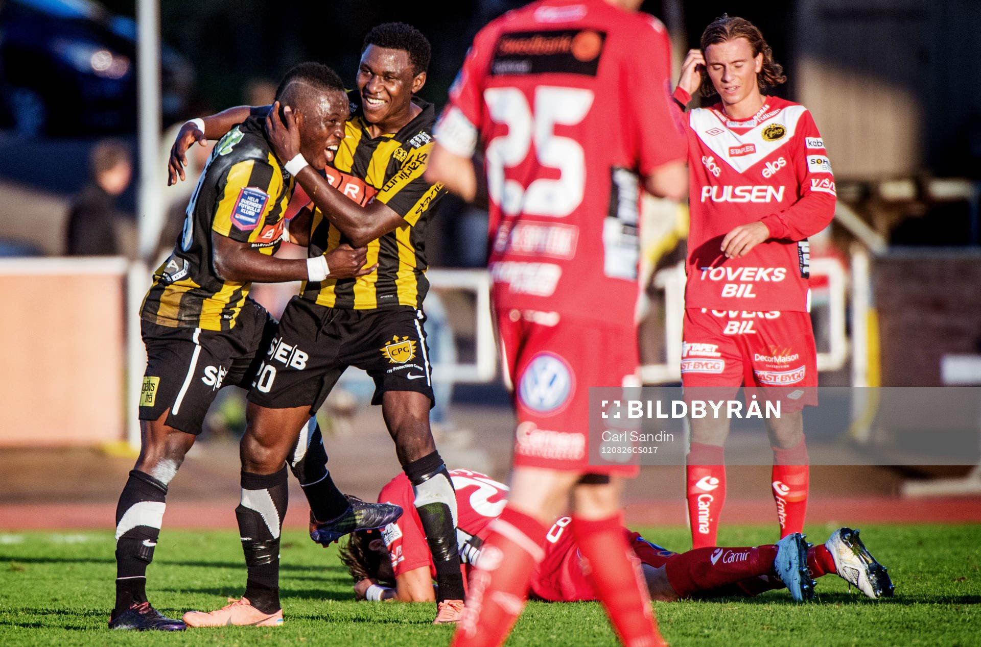 Waris Majeed, Dominic Chatto, Häcken, jubel. Stefan