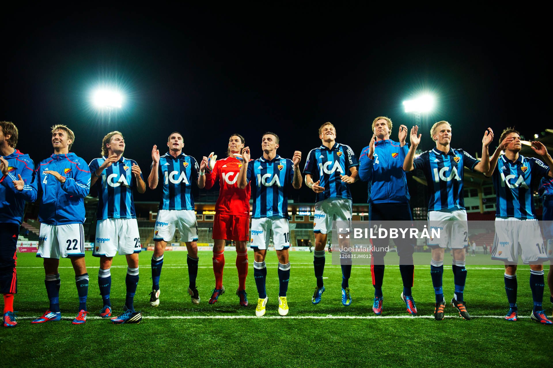 Djurgårdens spelare, med Erton Fejzullahu, Djurgården, i