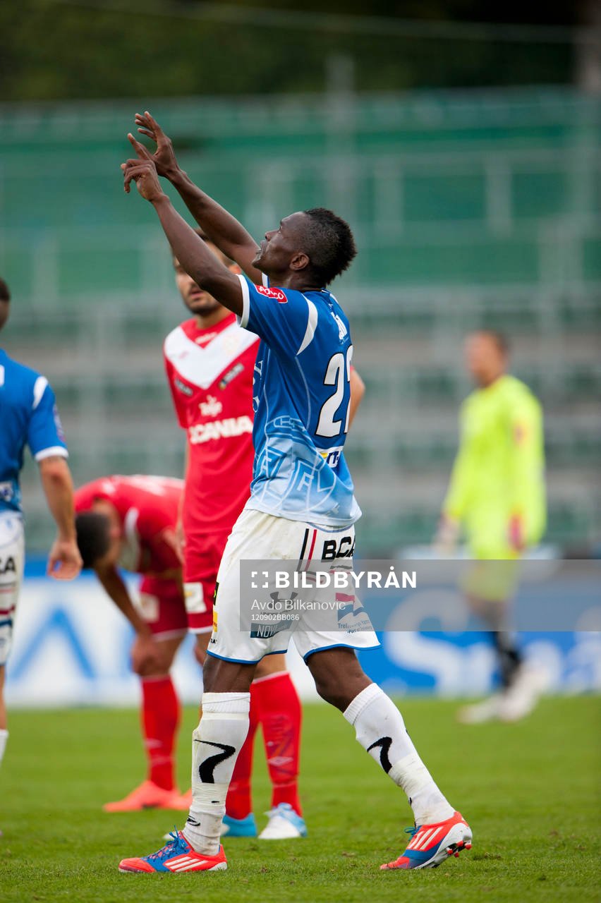  Ibrahim Koroma, tackar, jubel , efter matchen, Trelleborg,