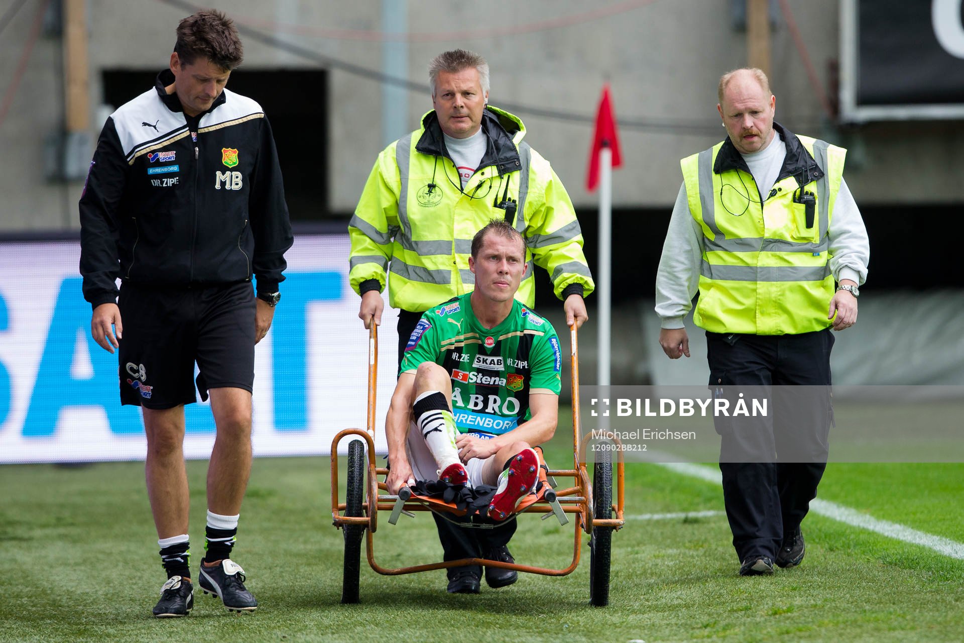 Fredrik Lundgren, GAIS ut med skada i benet