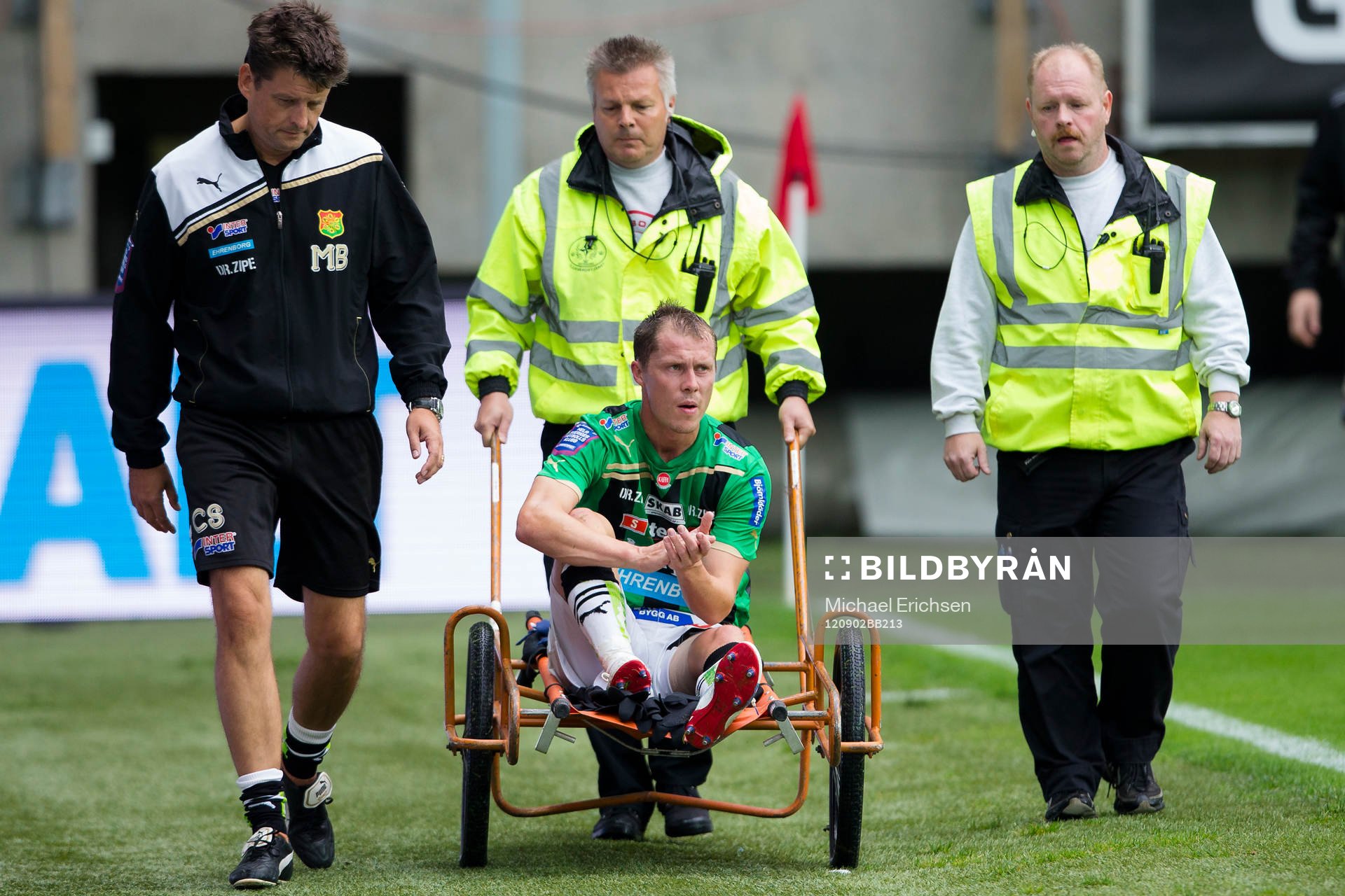 Fredrik Lundgren, GAIS ut med skada i benet