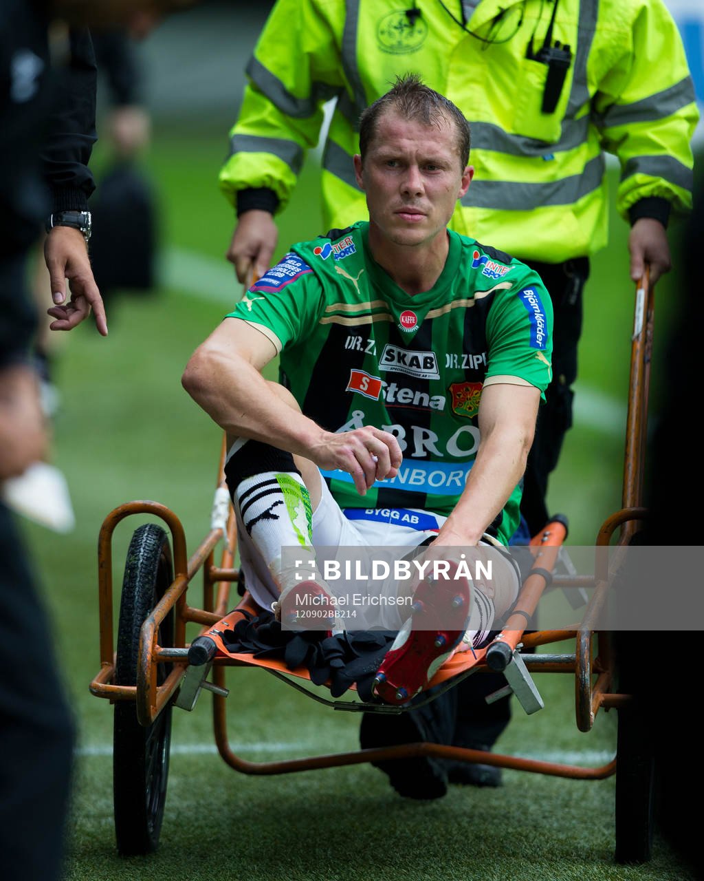 Fredrik Lundgren, GAIS ut med skada i benet