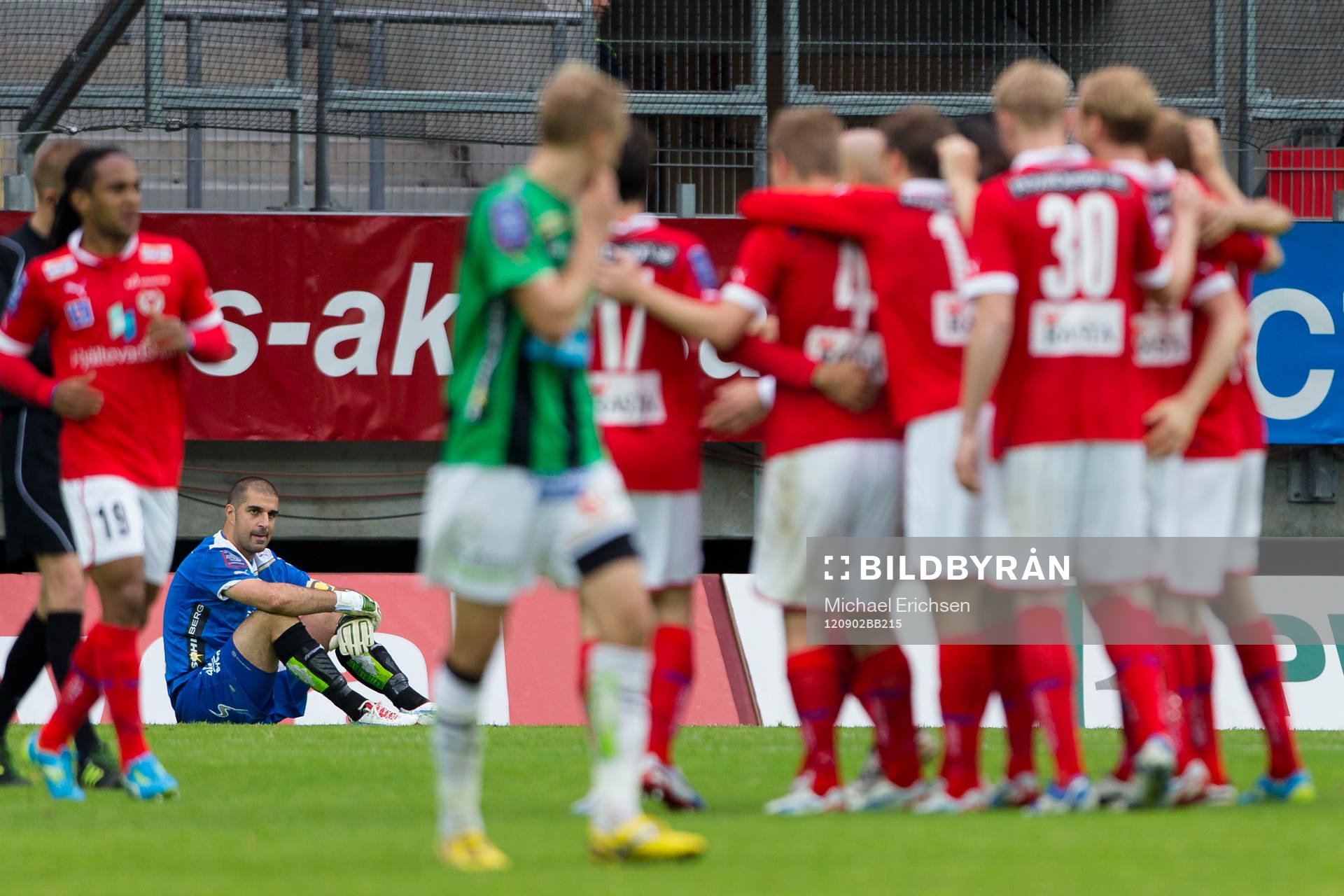 0-1 till Kalmar genom Erik Israelsson, i bakgrunden Dime