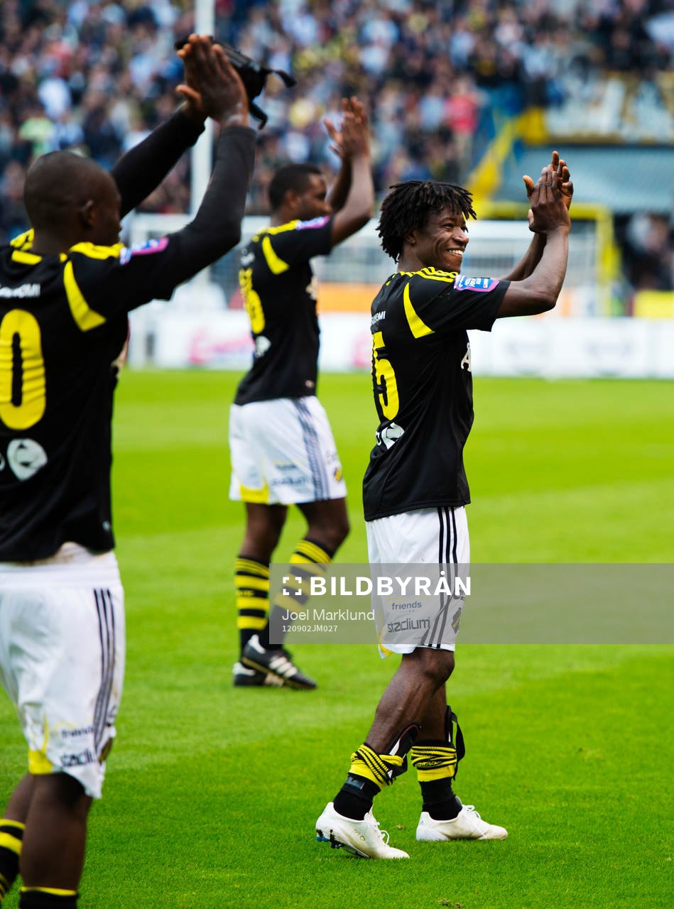 Mohamed Bangura, AIK, tackar publiken