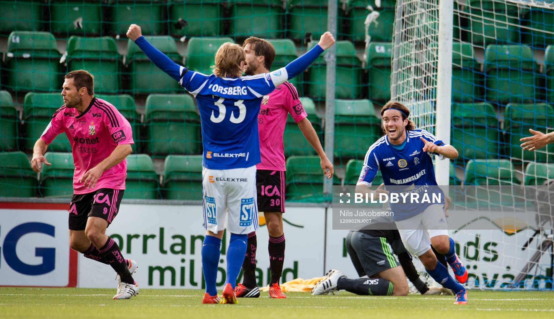 Emil Forsberg, Robbin Sellin, GIF Sundsvall jubel