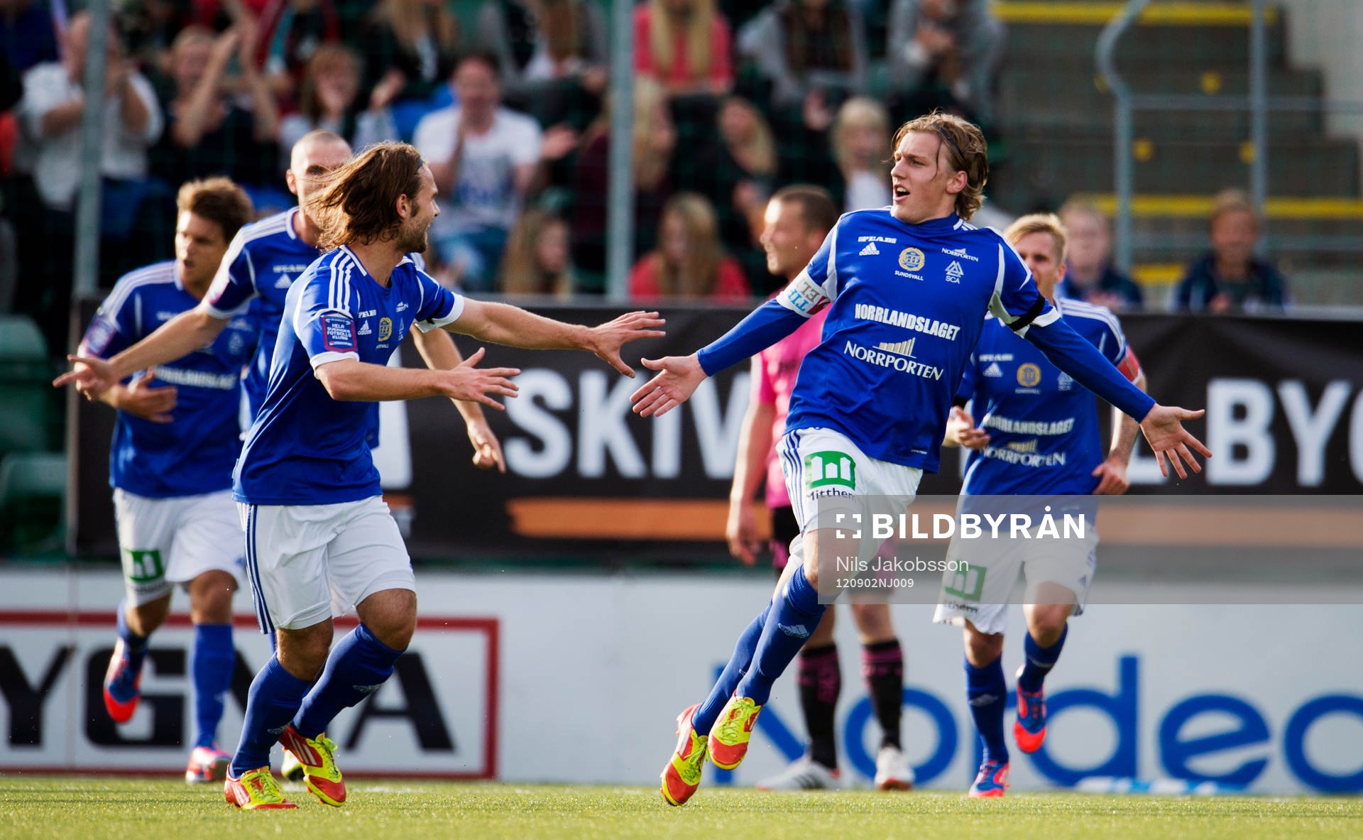 Fotboll, allsvenskan, GIF Sundsvall - IFK Göteborg: Emil Forsberg, GIF Sundsvall jubel, 1-0.
