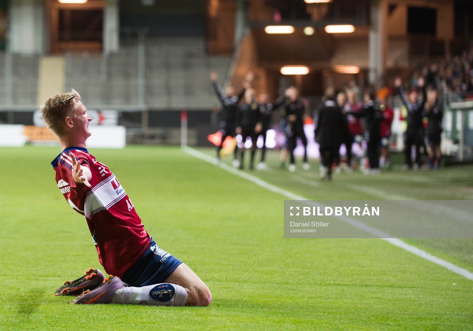 Henrik Carlsson, Örgryte, gör 2-0, jubel