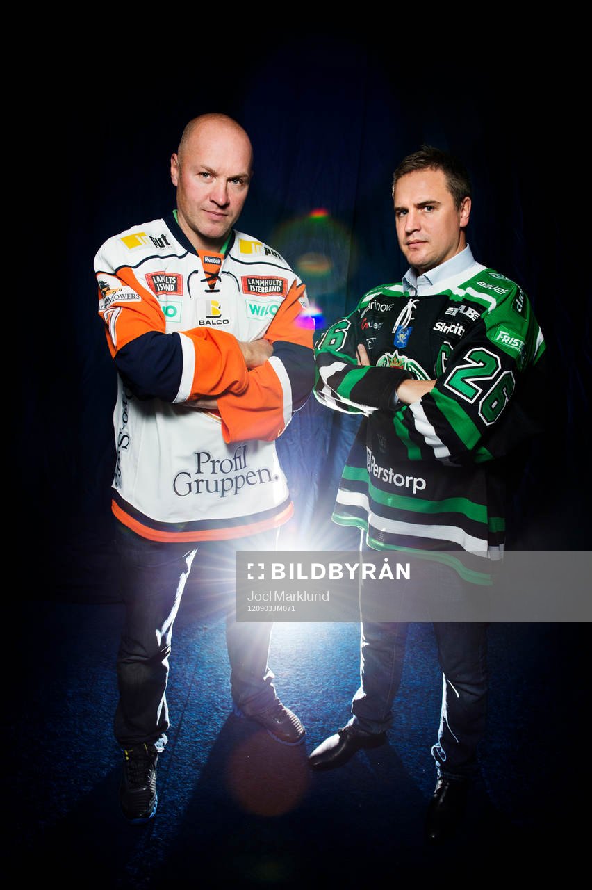 Janne Karlsson, tränare, Växjö, och Dan Tangnes,