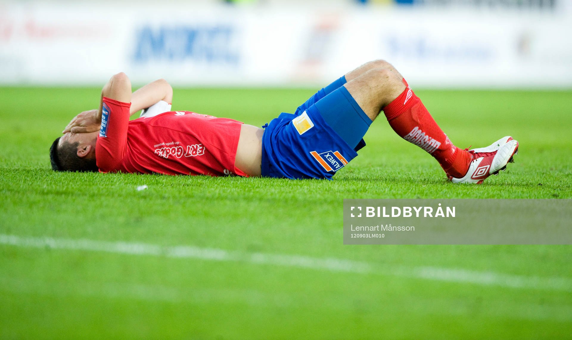 Denis Velic, Öster, skadad, fick utgå