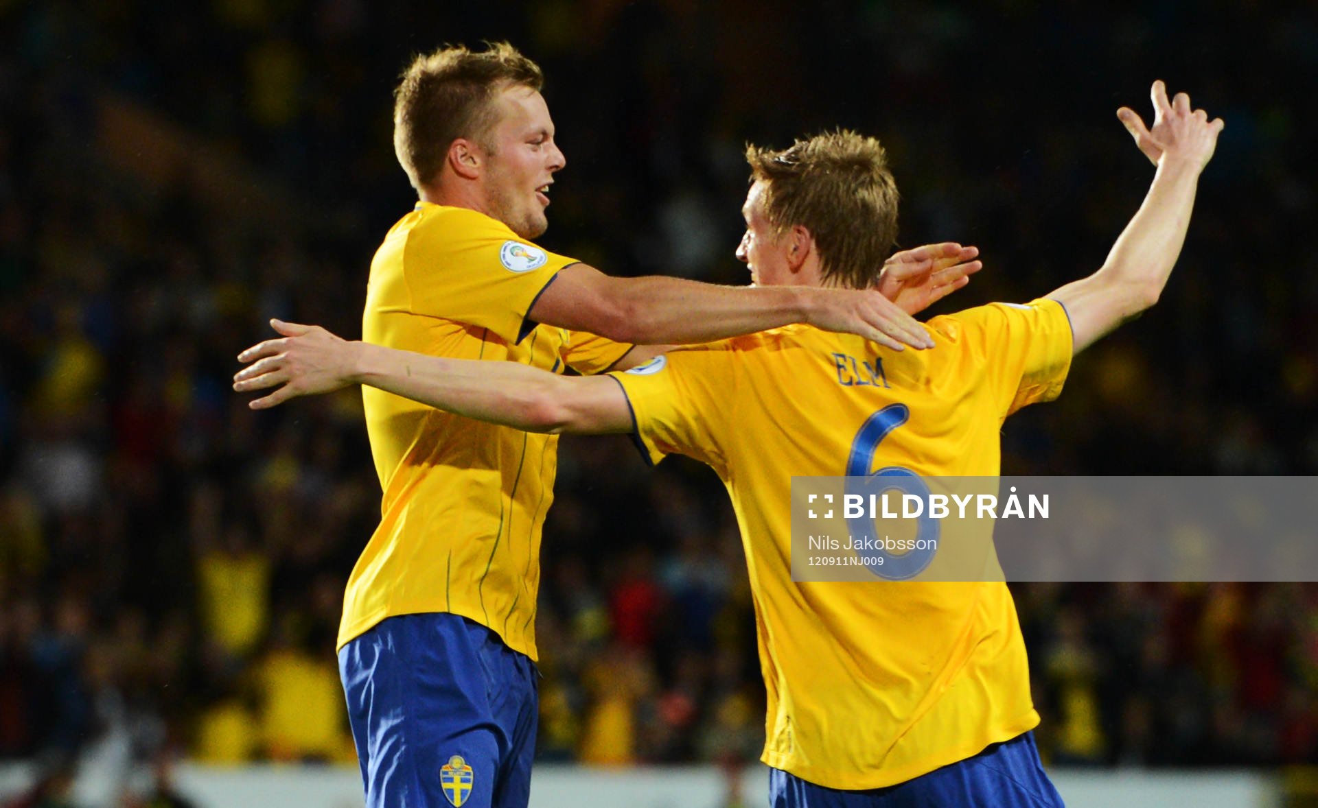 Sebastian Larsson och Rasmus Elm, Sverige (jubel)