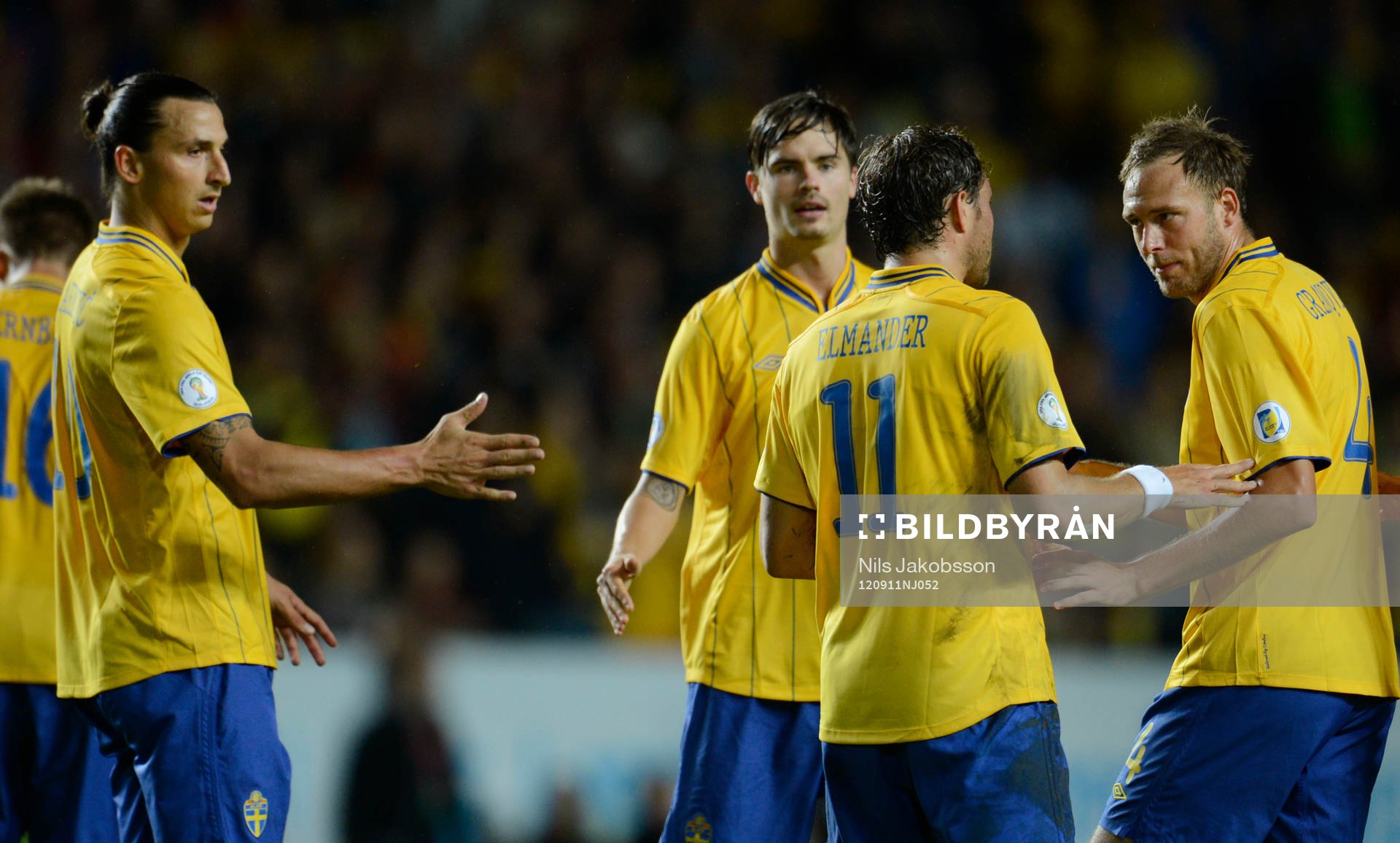 Zlatan Ibrahimovic, Mikael Lustig, Johan Elmander, Andreas