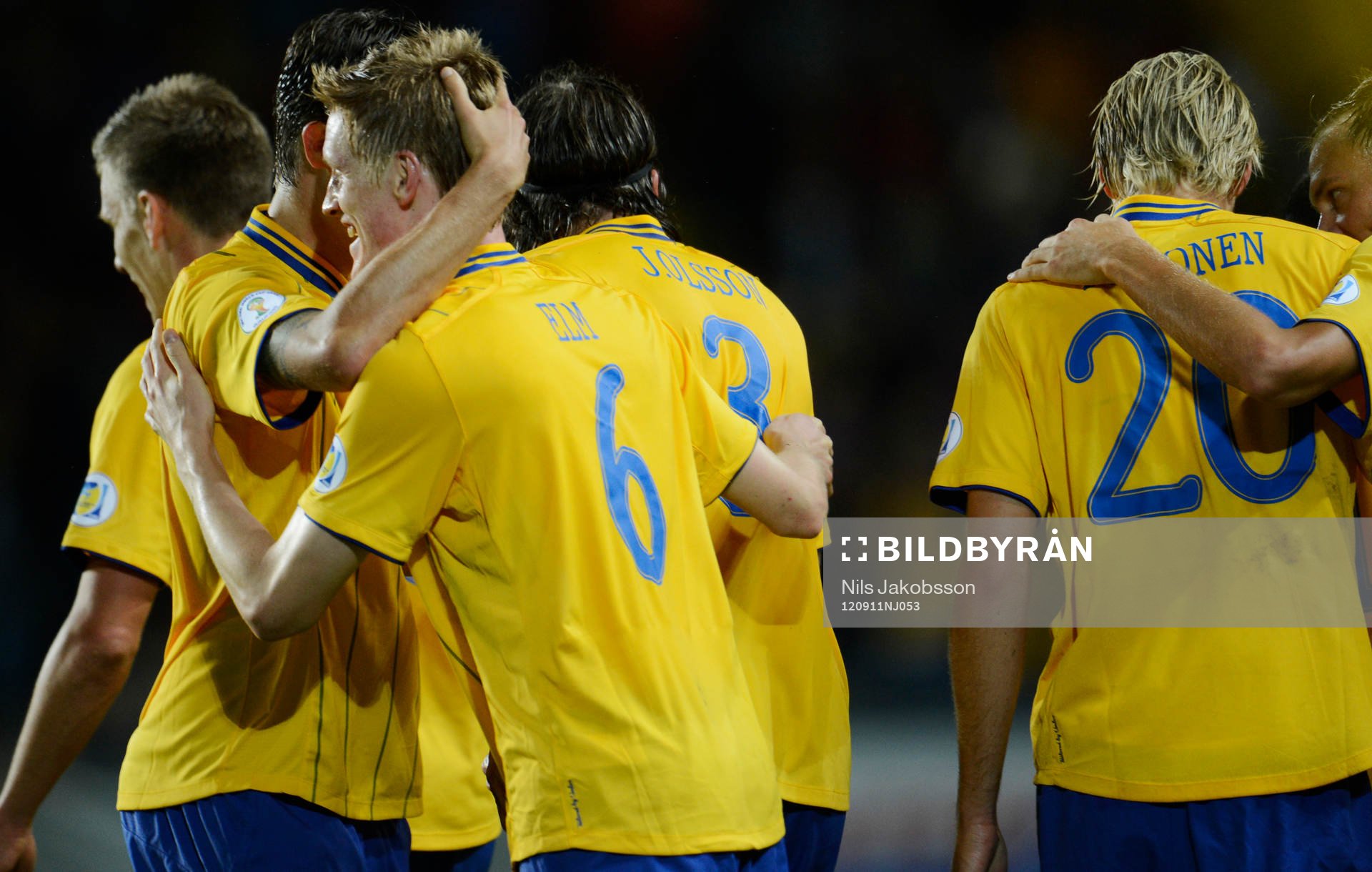 Fotboll, VM-kval, Sverige - Kazakstan: Rasmus Elm, Sverige jubel.