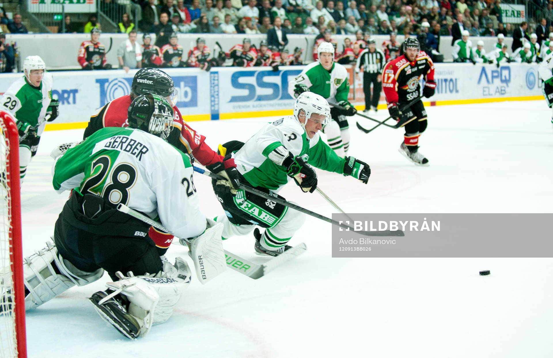 Toni Koivisto, Luleå, framför, Martin Greber, målvakt,