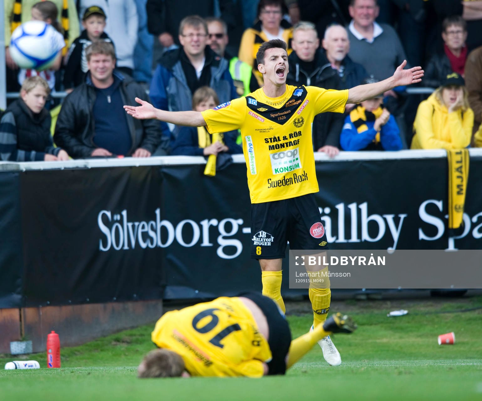 Haris Radetinac, Mjällby, och skadad lagkamrat