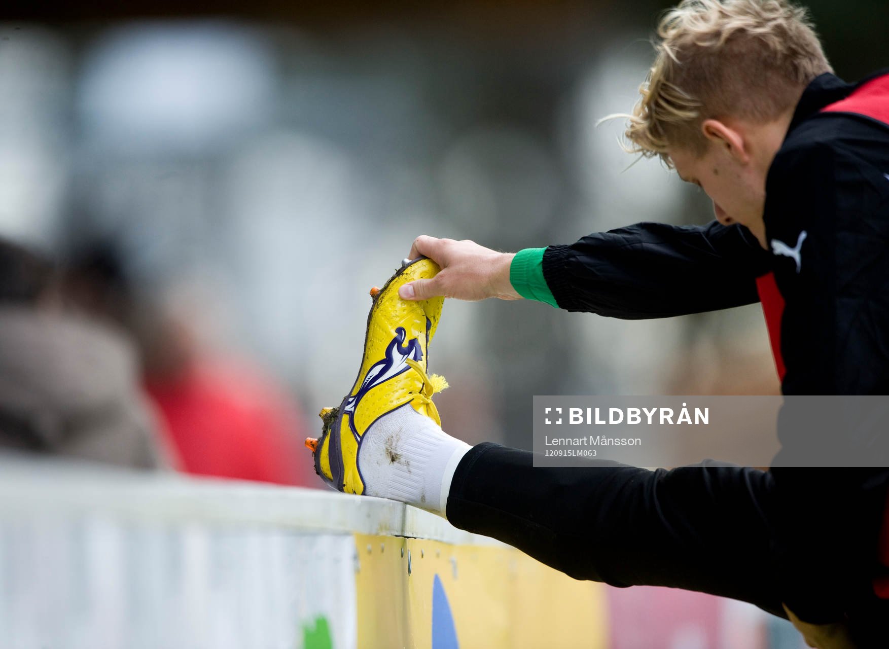 Uppvärmning, streching, fotbollssko