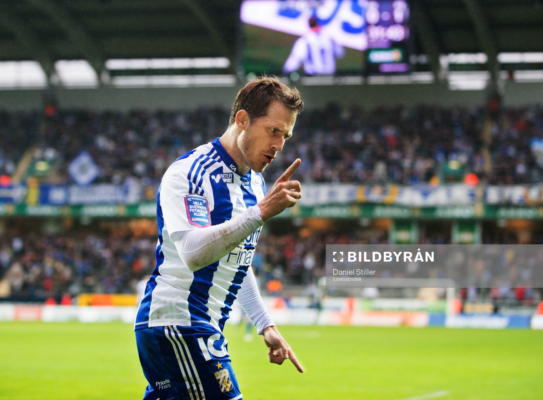 Tobias Hysén, IFK Göteborg, gör 1-1, jubel