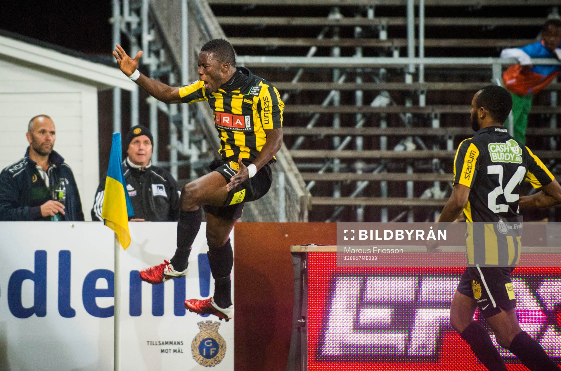  Waris Majeed, Häcken jublar efter 1-0