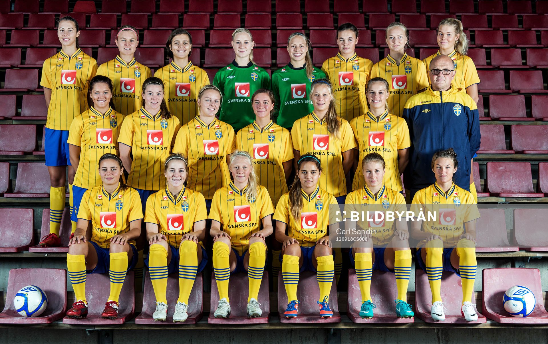 Bakre raden fr.v. Nellie  Karlsson, Elin Bergkvist, Marija