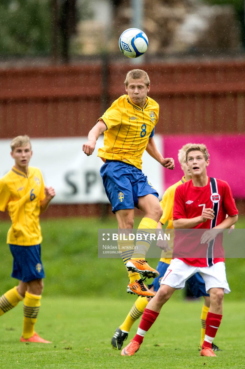 Fotboll, landslag, P15, Sverige - Norge: Erik Andersson, Sverige.