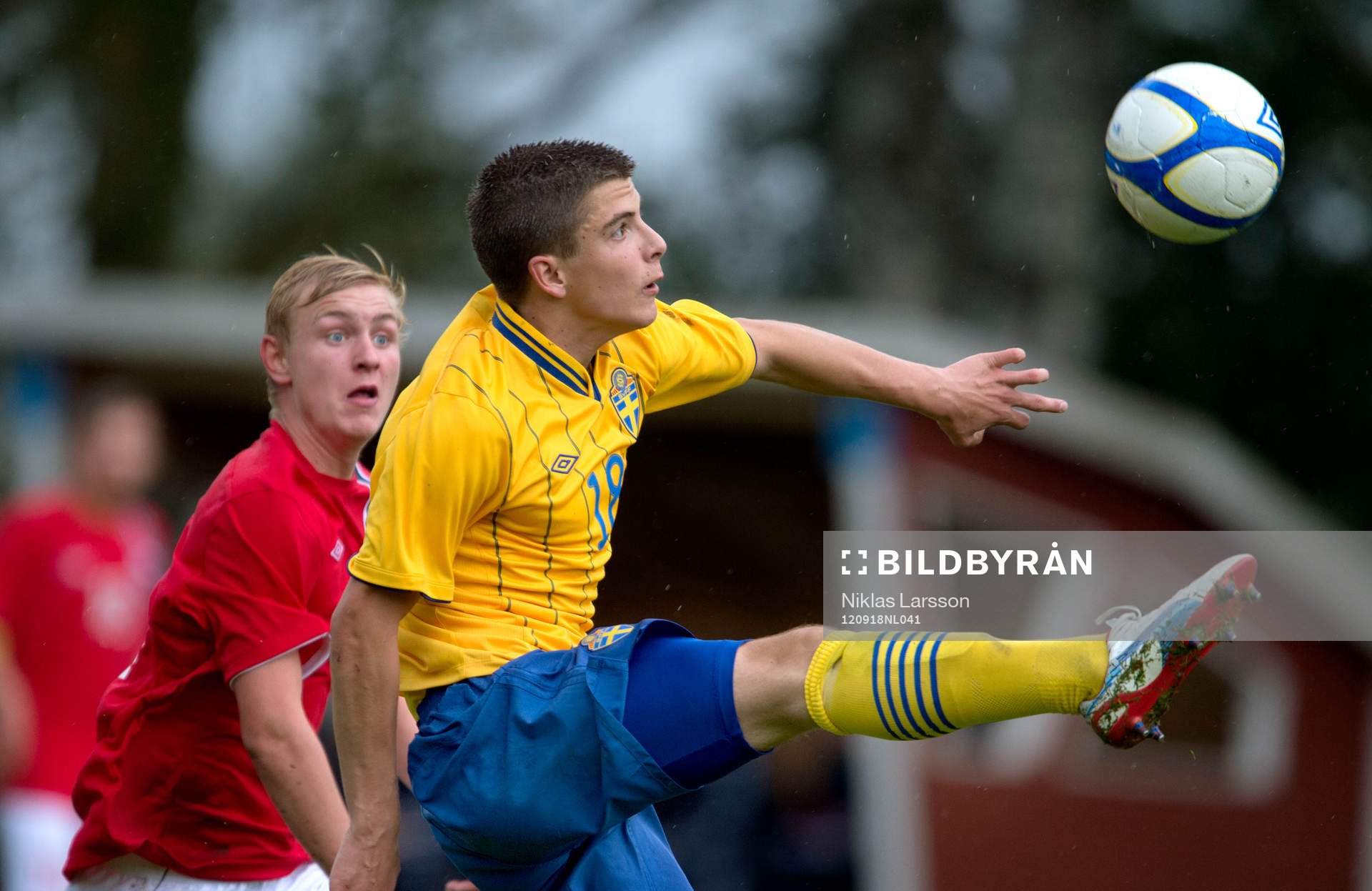 Fotboll, landslag, P15, Sverige - Norge: Filip Sachpekidis, Sverige.