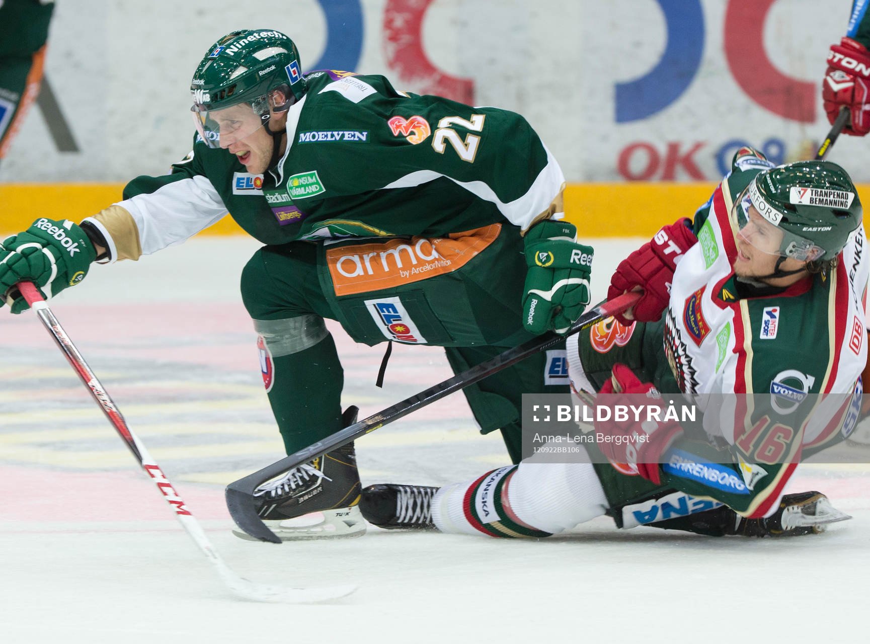 Per Åslund, Färjestad , Anton Axelsson, Frölunda