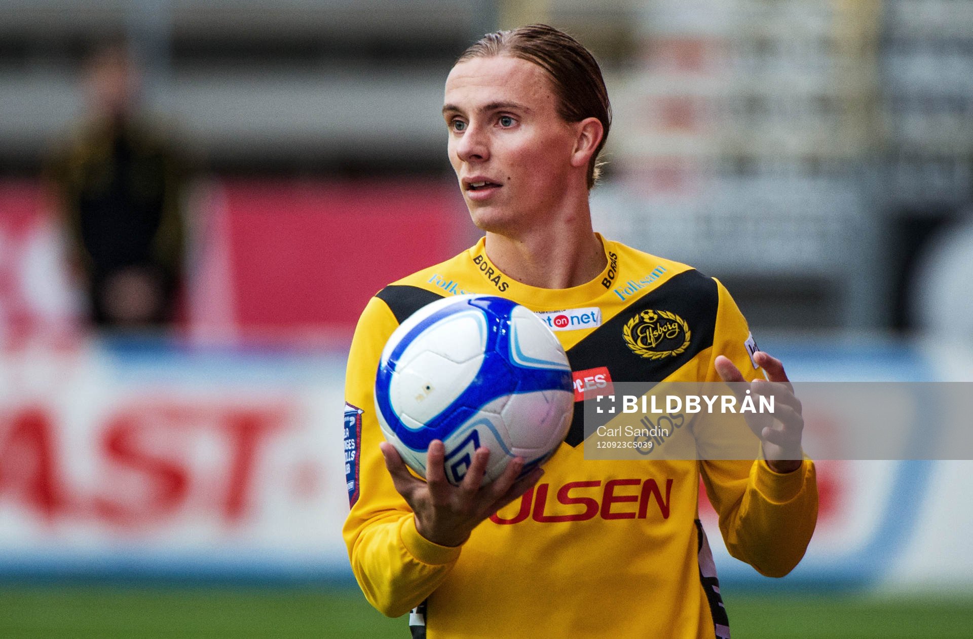 Niklas Hult, Elfsborg, gör sig redo att kasta inkast