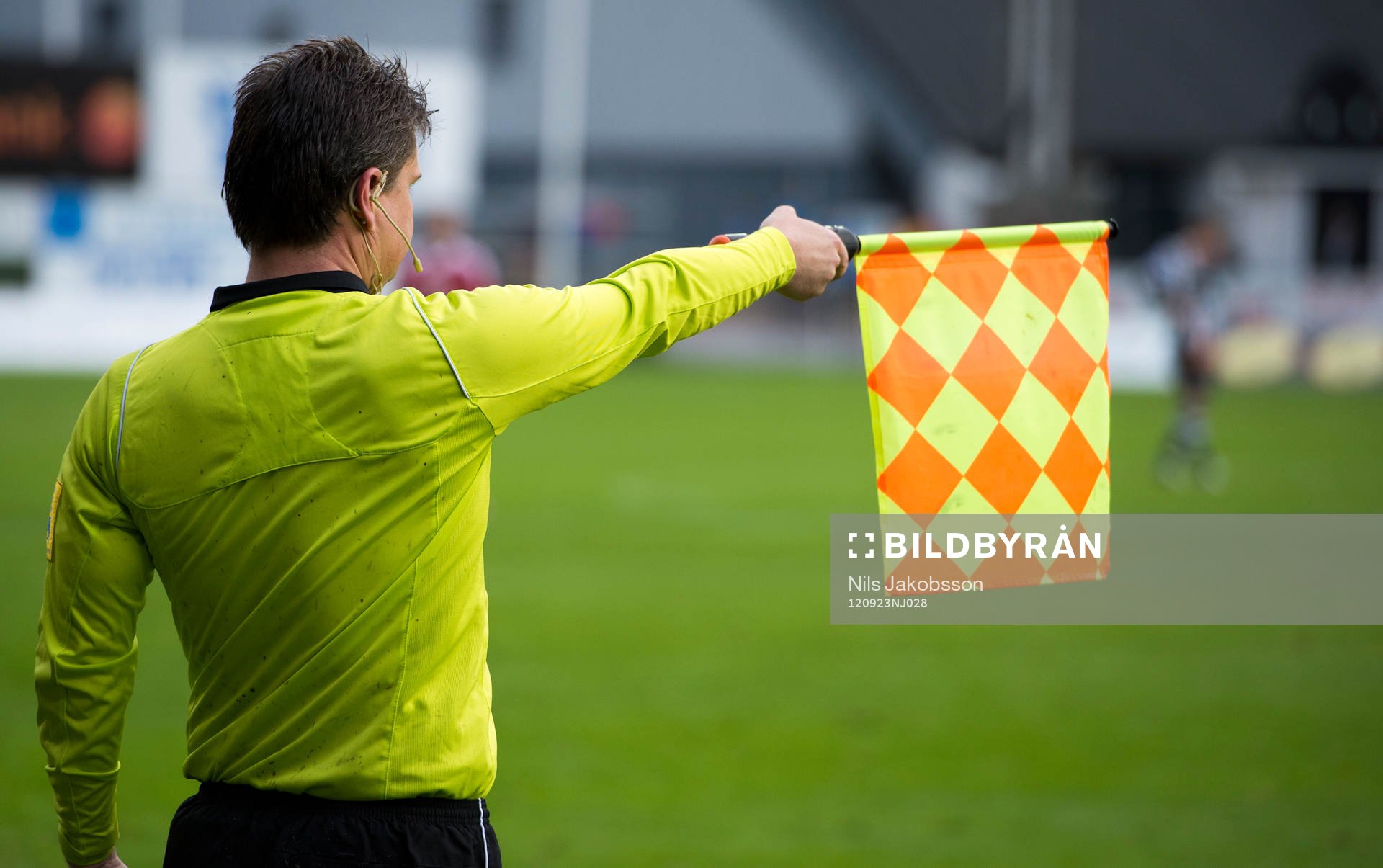offside, linjedomare, domare, flagga