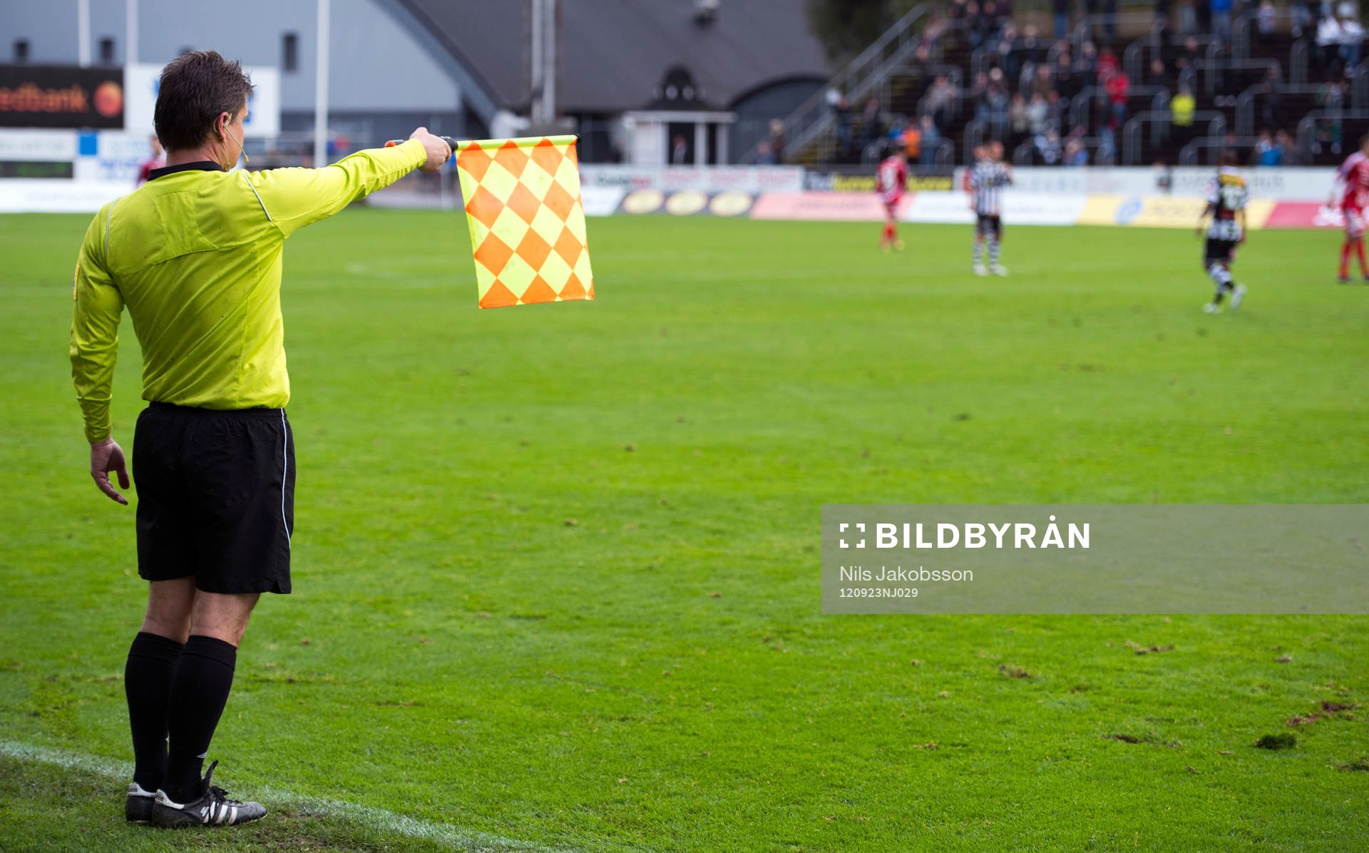 offside, linjedomare, domare, flagga