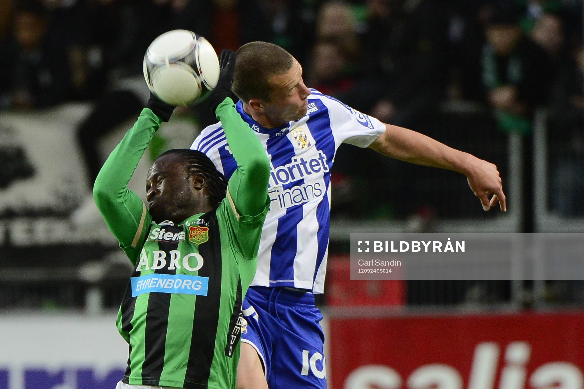 Fotboll, Allsvenskan, IFK Göteborg - GAIS: Peter Ijeh, Gais och Logi Valgardsson, Göteborg