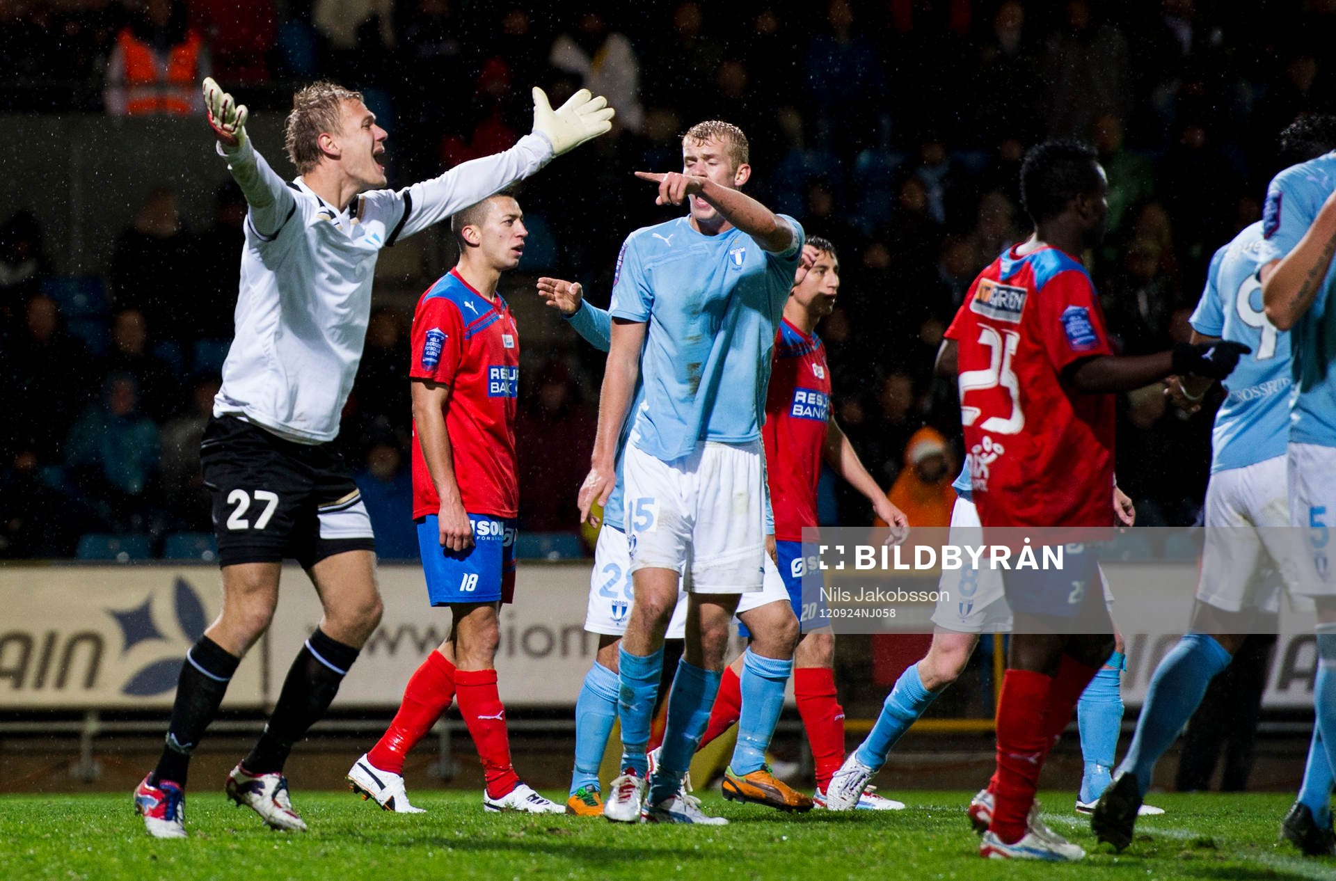Fotboll, allsvenskan, Helsingborg - Malmö FF: Johan Dahlin, målvakt, Malmö FF.
© Bildbyrån - 73571 - 