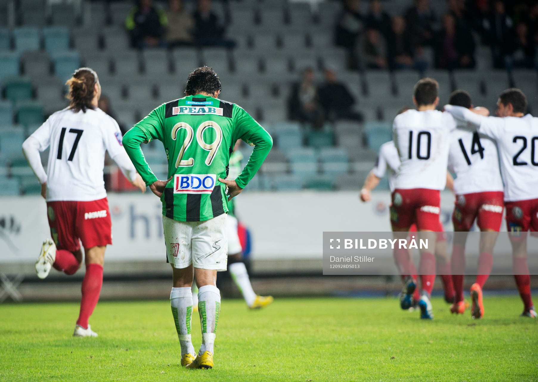 Yussuf Saleh, Syrianska, gör 1-4 och Syrianska jublar.