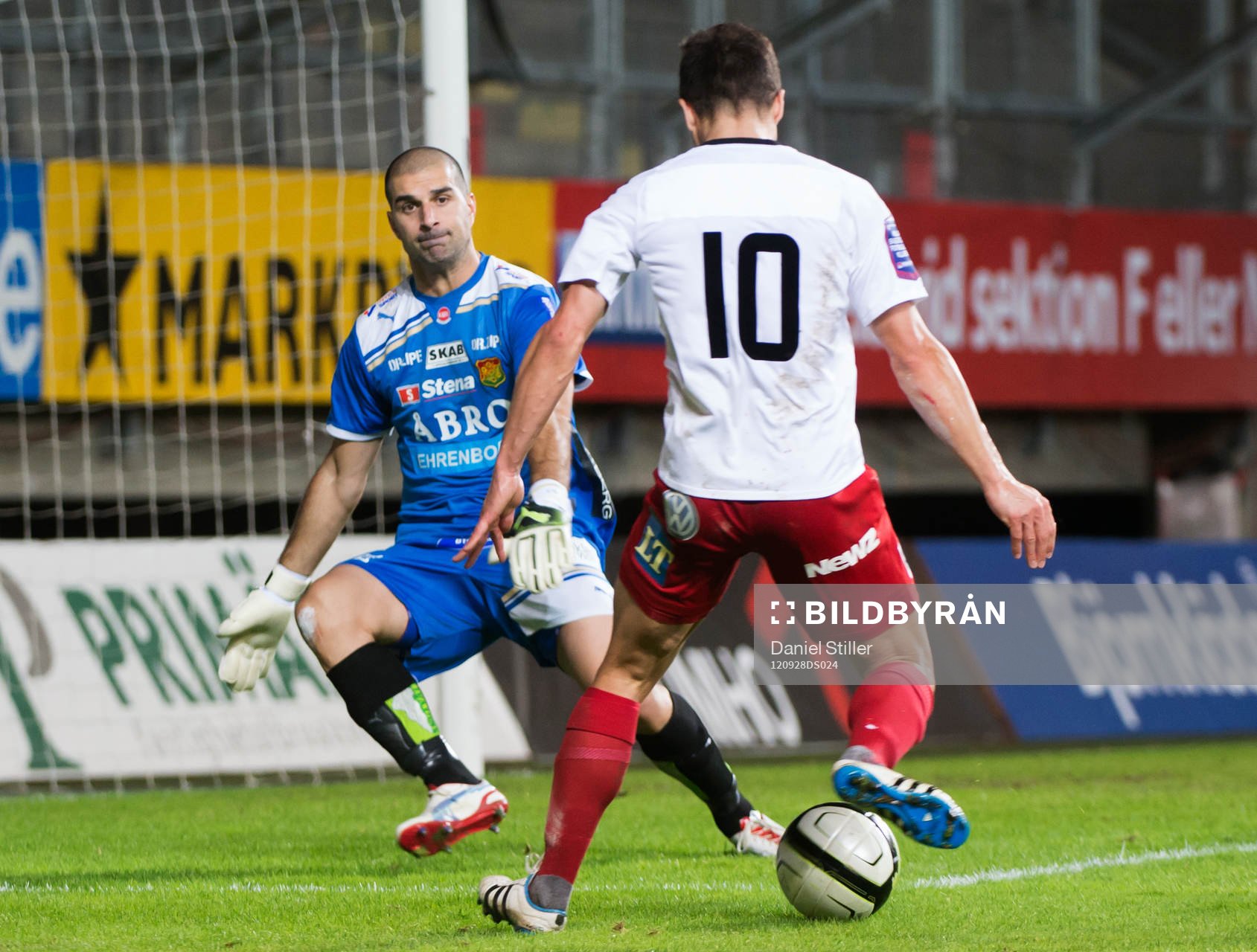 Dime Jankulovski, målvakt GAIS, och Sharbel Touma,