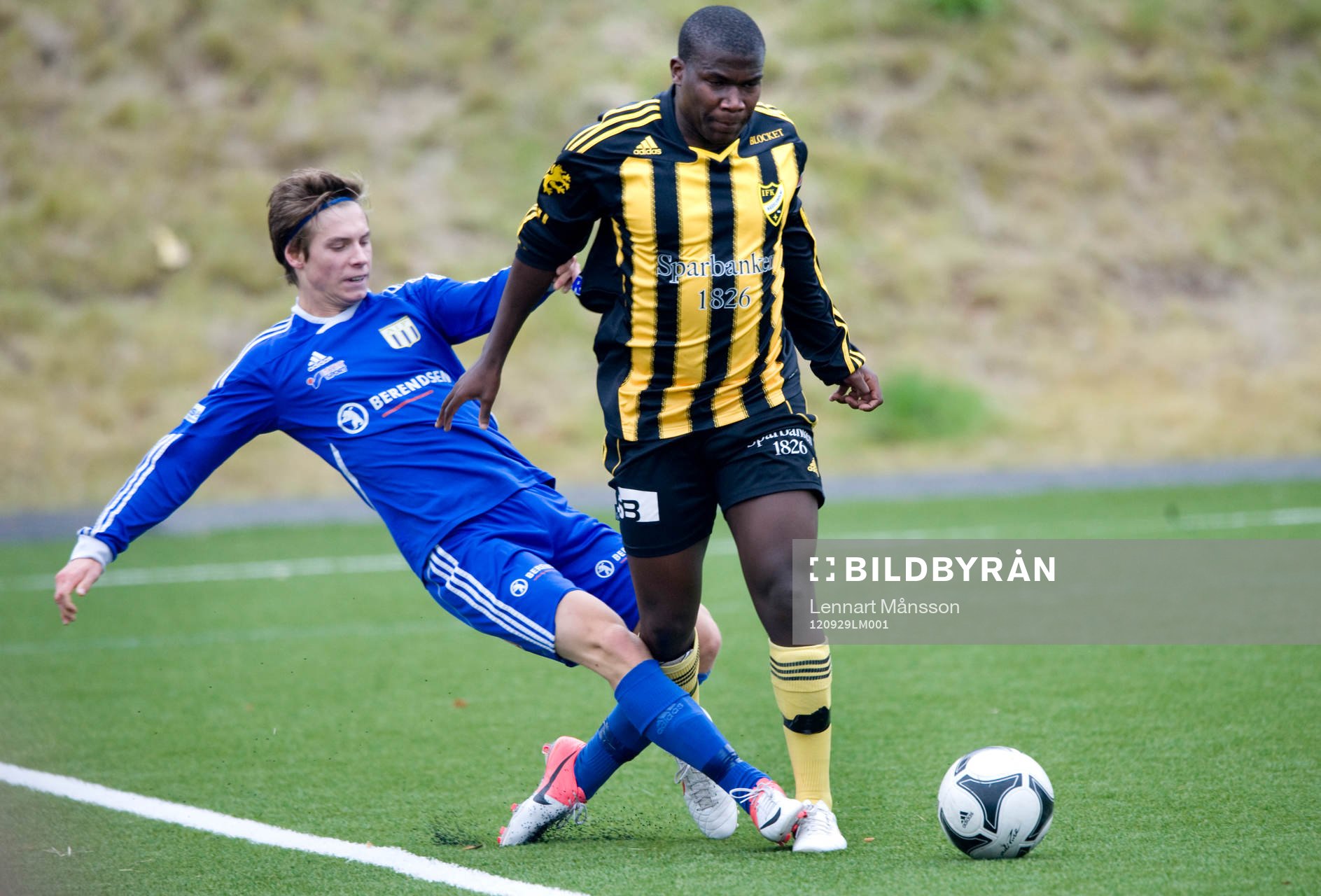Fotboll, division 3, Asarum - IFK Hässleholm: Målskytten Andile Xaba, Hässleholm