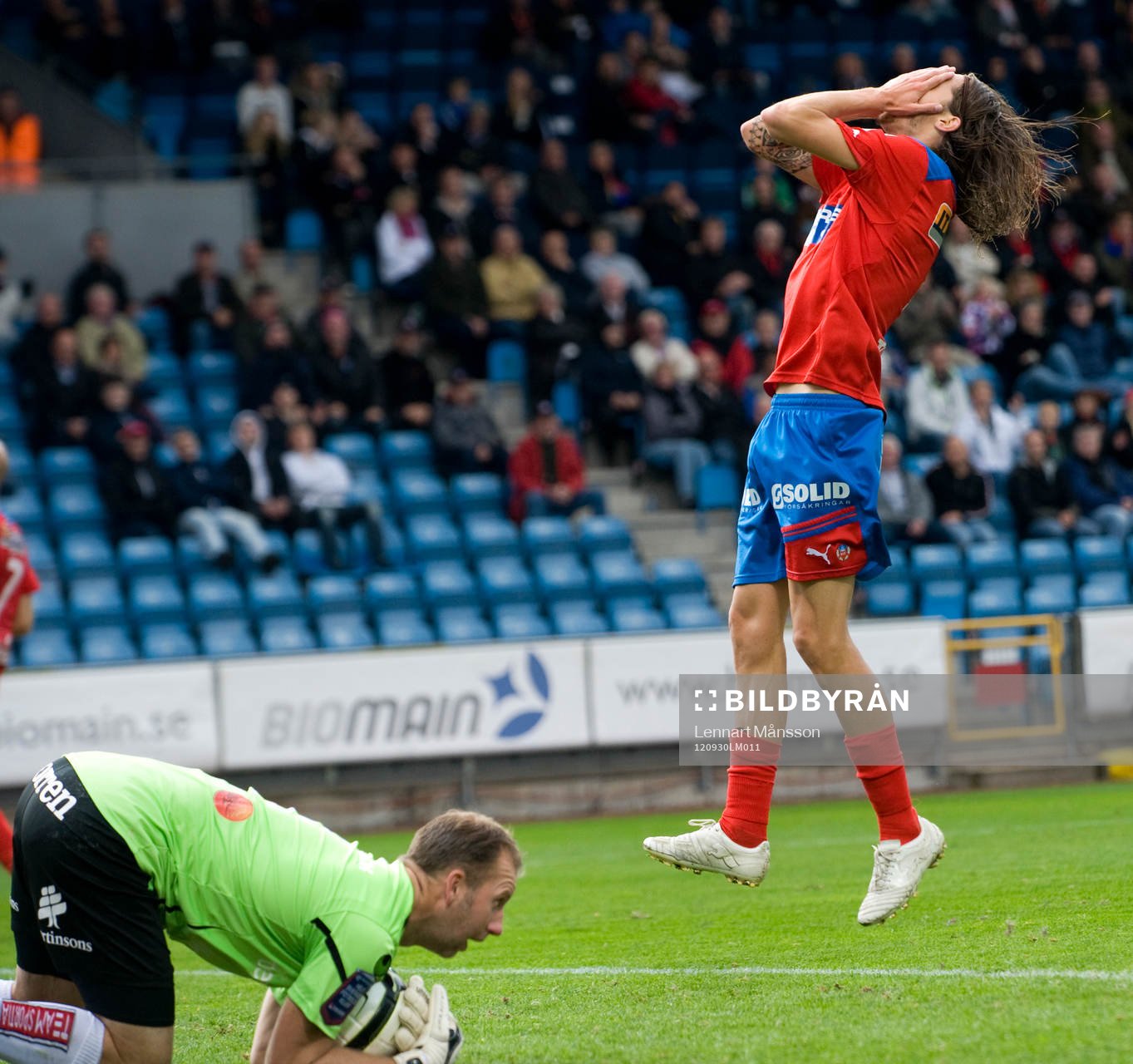 Daniel Nordmark, Helsingborg,. missar en nick från nära