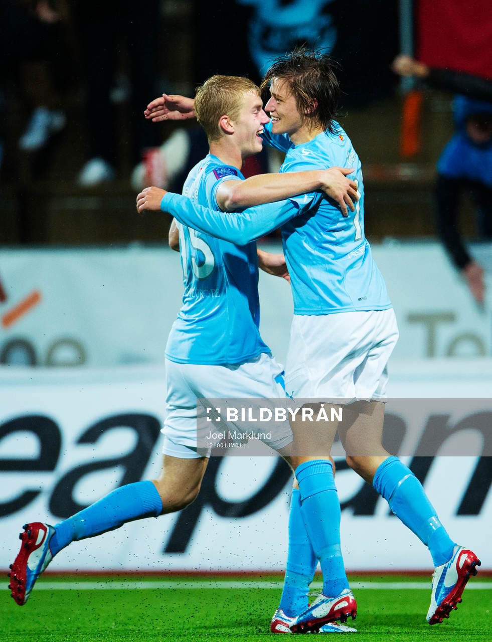 Filip Helander och Simon Thern, Malmö FF, jublar