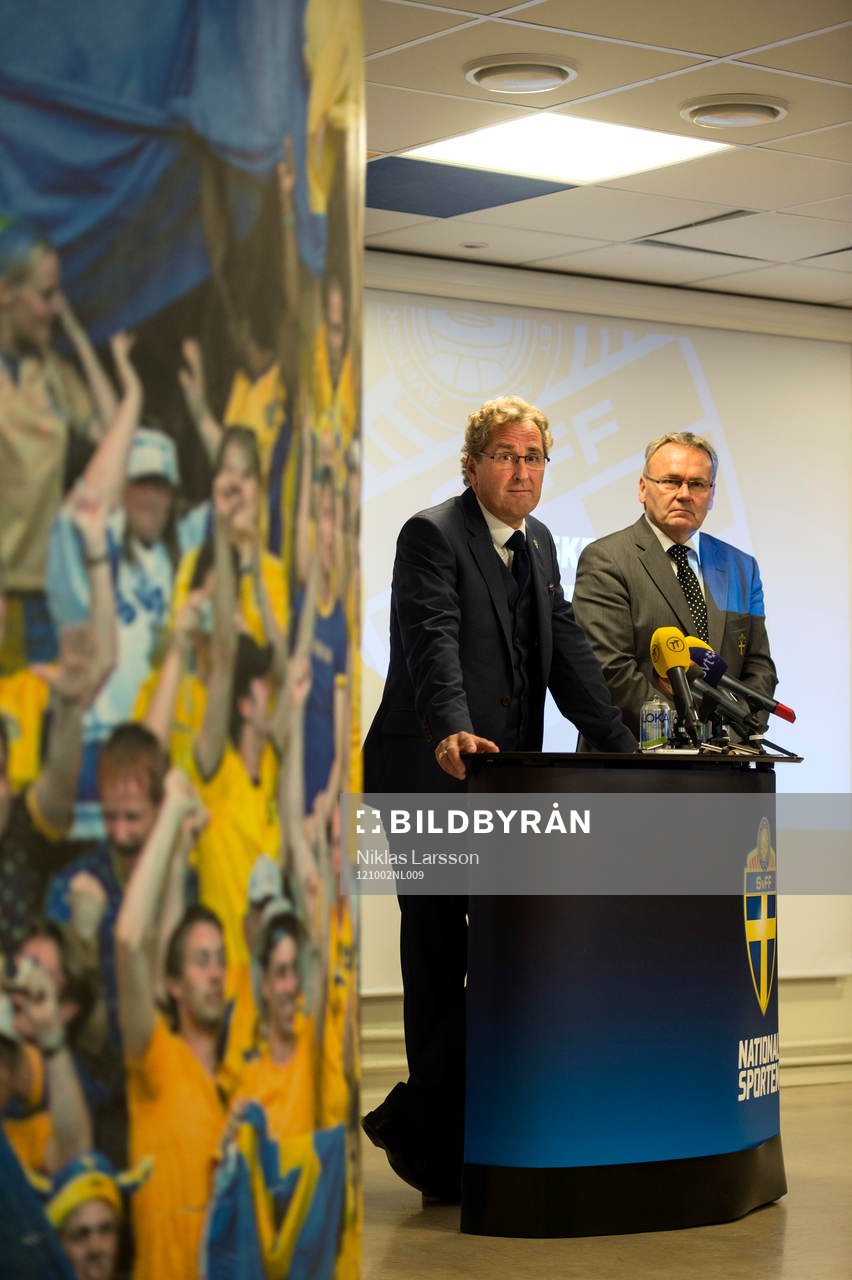 Erik Hamrén, förbundskapten Sverige presenterar VM