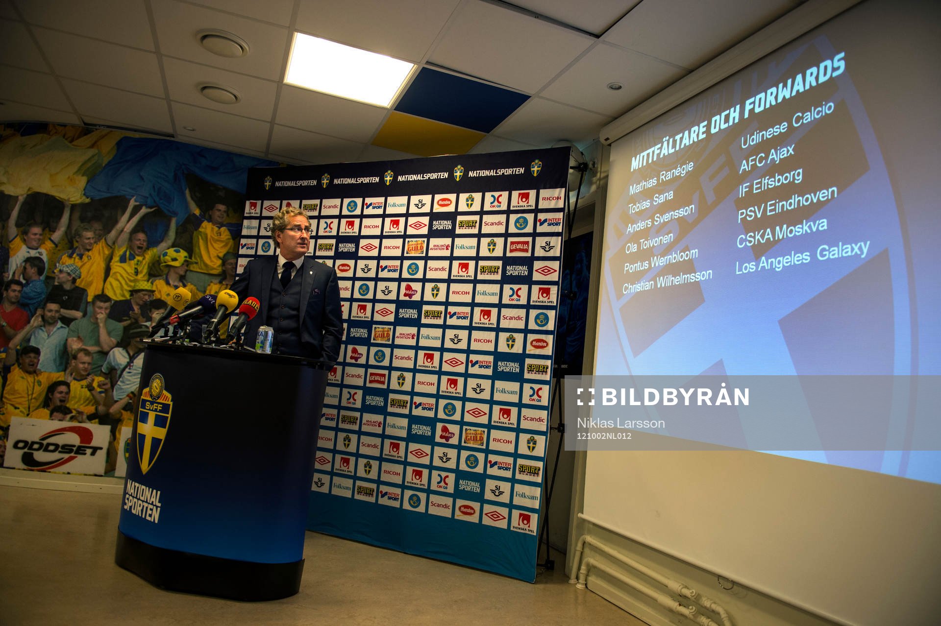 Erik Hamrén, förbundskapten Sverige presenterar VM