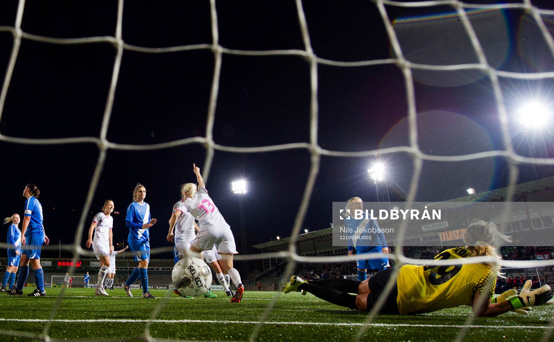 Christina Øyangen Ørntoft, LDB Malmö jublar vid 1-0