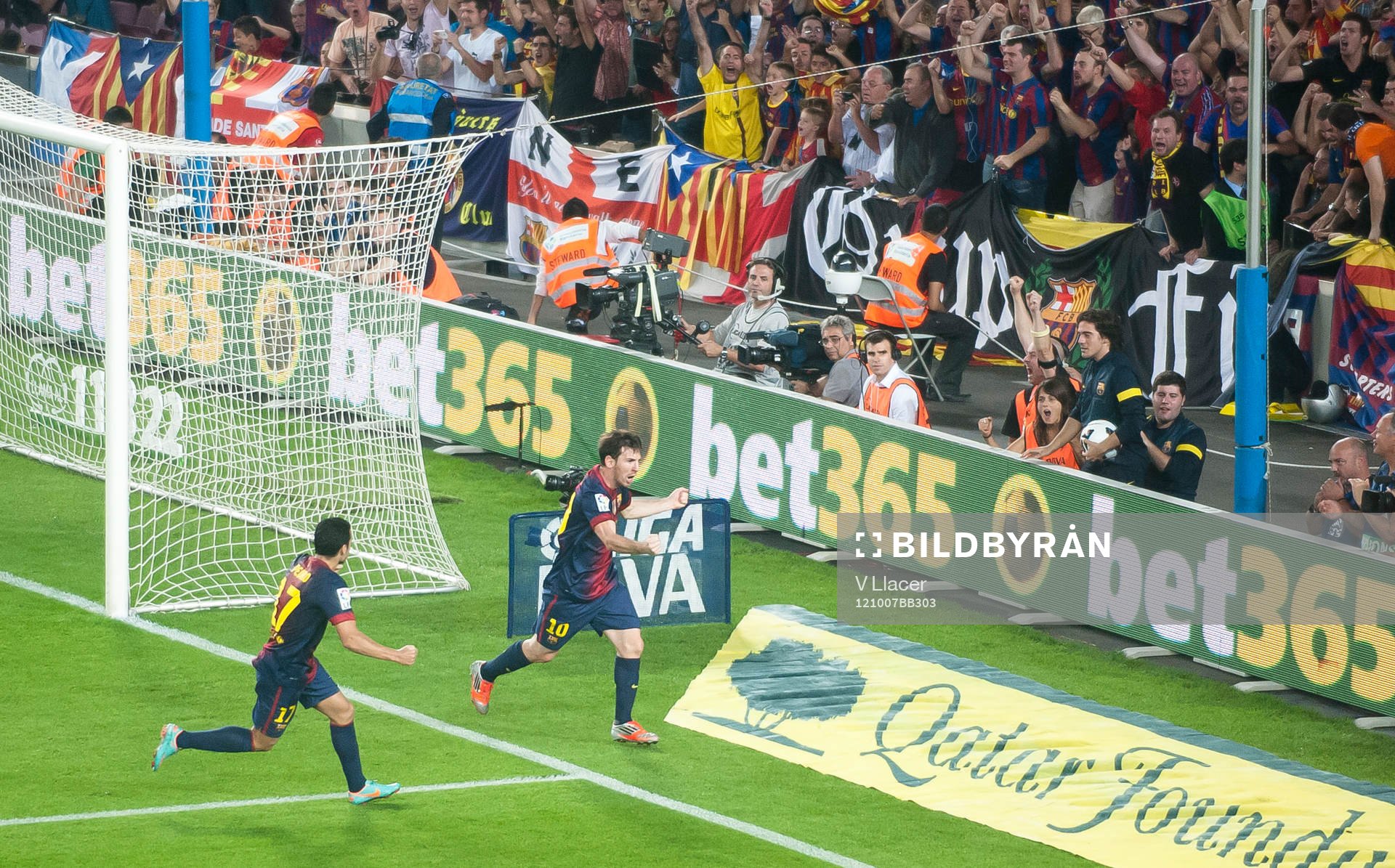  Lionel Messi, Barcelona jubel efter 1-0