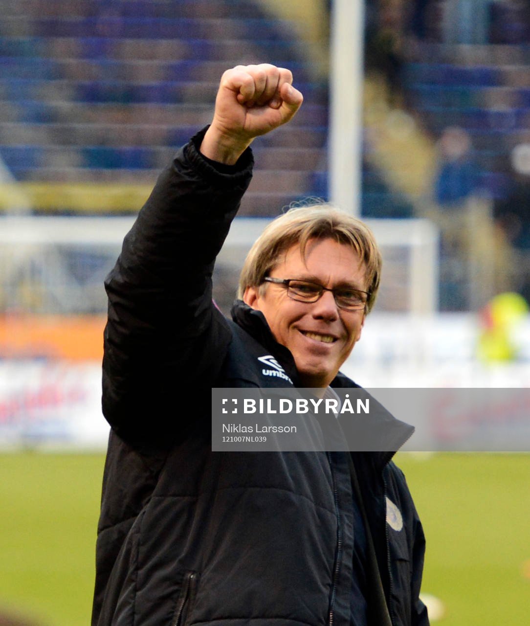 Per Olsson, tränare Gefle jublar