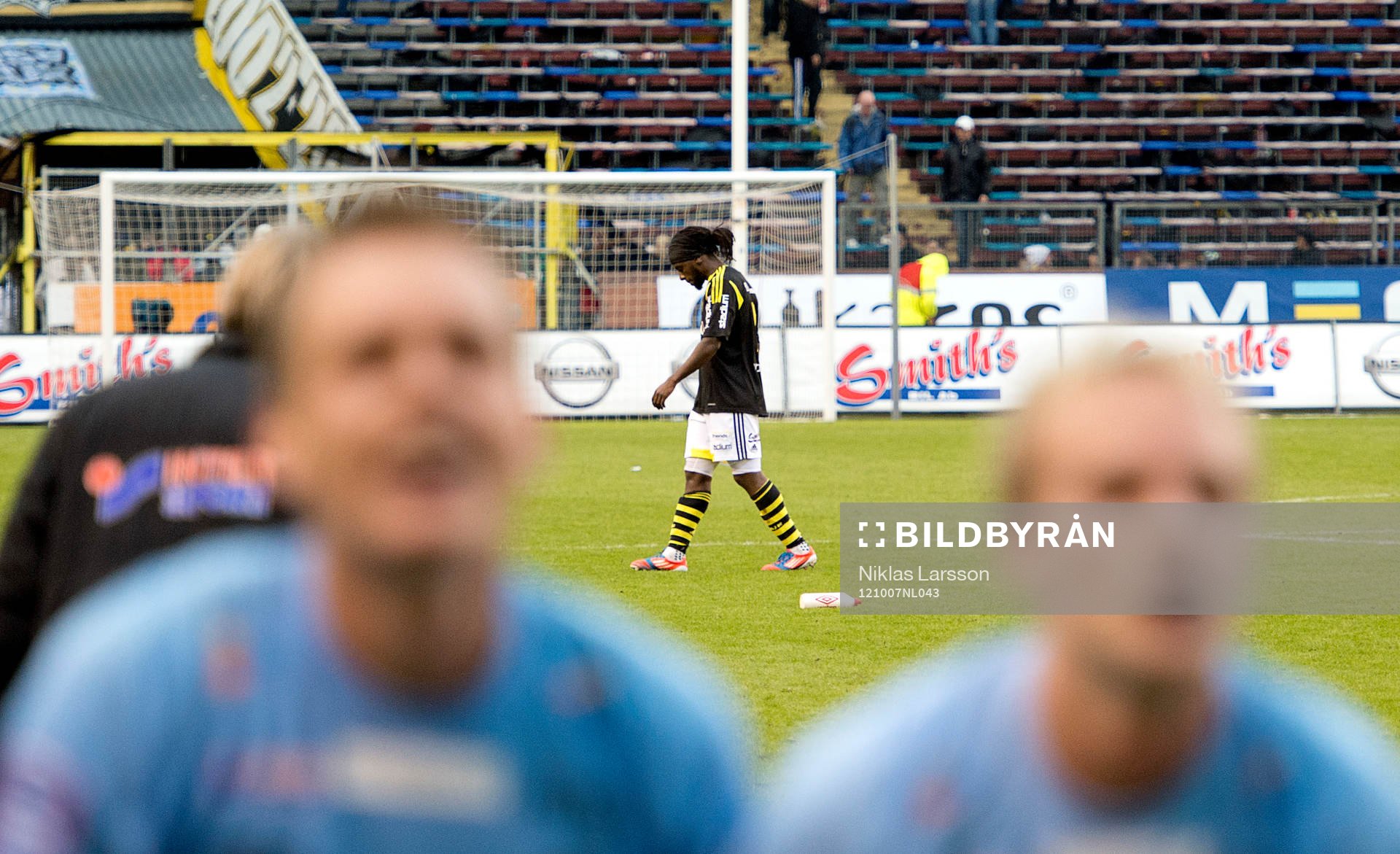 Geflespelarna jublar och Martin Mutumba, AIK deppar