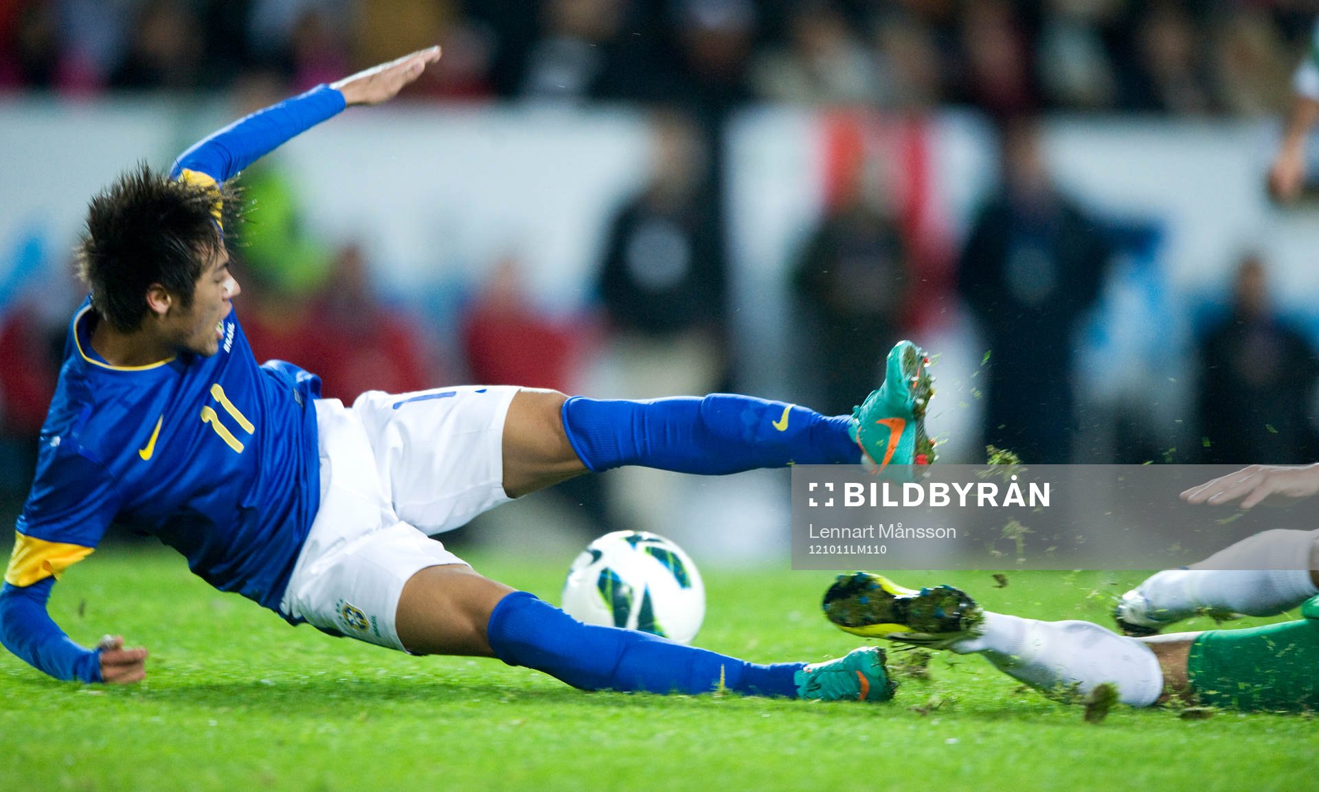 Glidtackling, fot, boll, kapning, Nike, Neymar, Brasilien