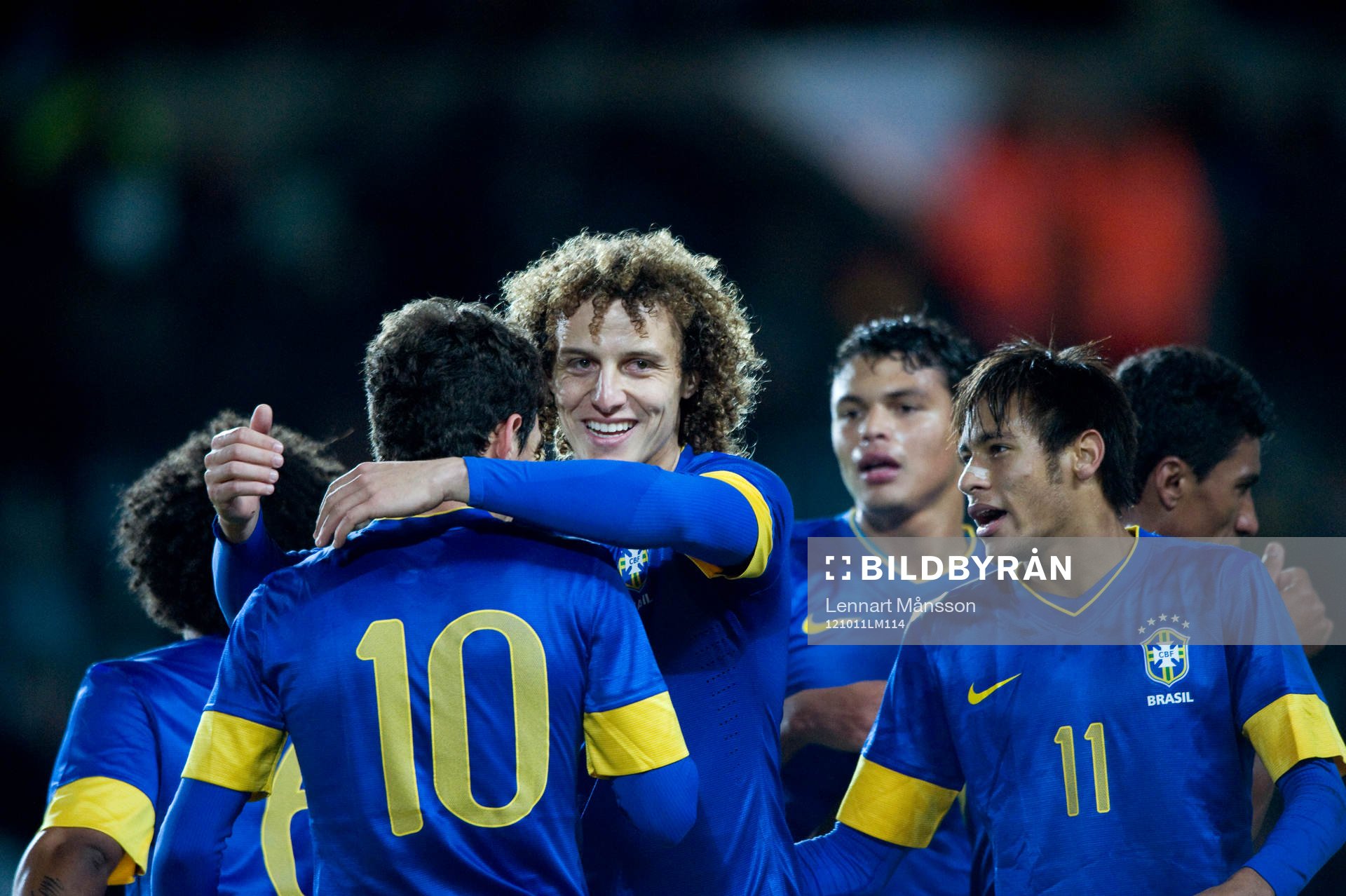 2-0, Oscar, Brasilien, som grattas av Neymar och David Luiz